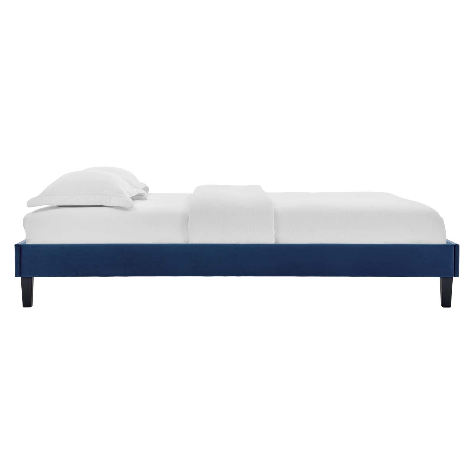 Modway Beds - Reign Full Performance Velvet Platform Bed Frame Navy