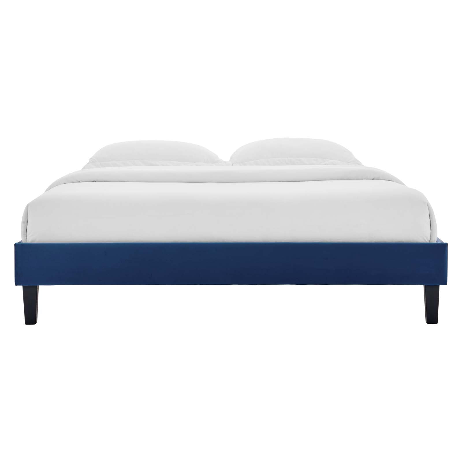 Modway Beds - Reign Full Performance Velvet Platform Bed Frame Navy