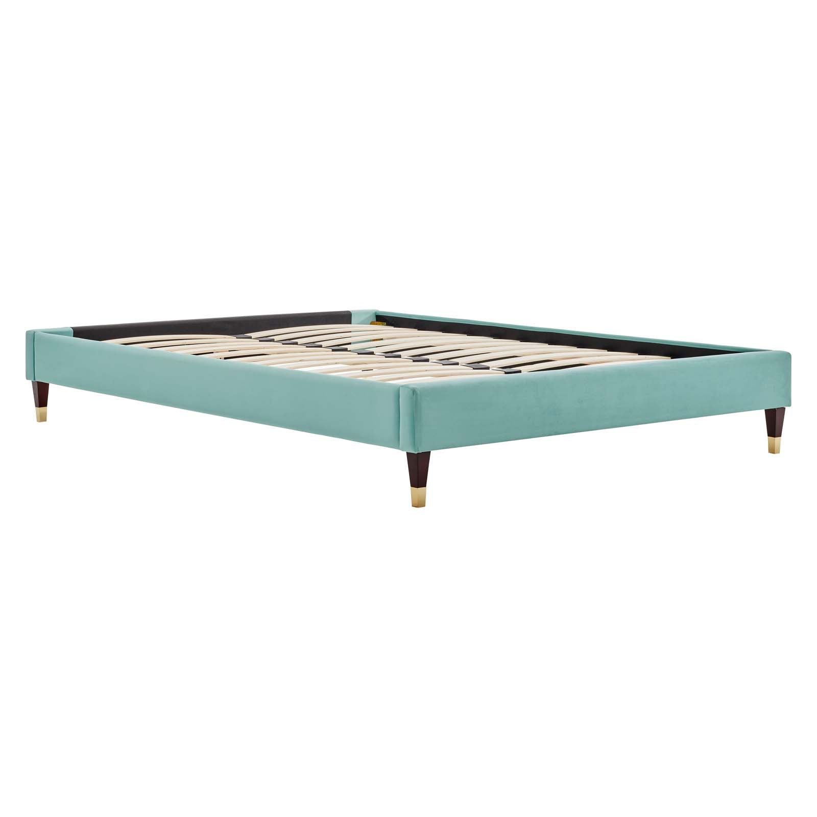 Modway Beds - Harlow Full Performance Velvet Platform Bed Frame Mint
