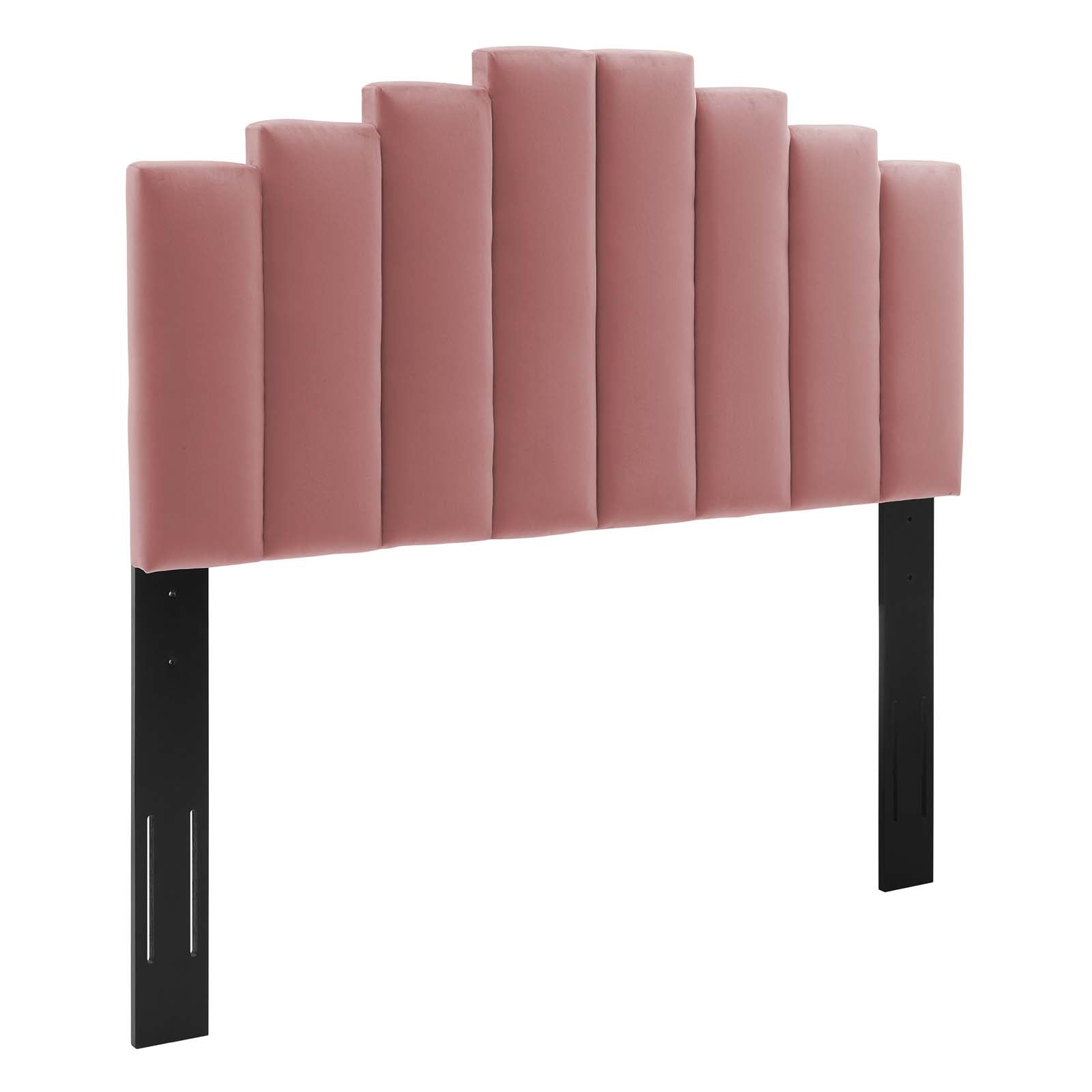 Modway Headboards - Noelle-Performance-Velvet-Twin-Headboard-Dusty-Rose