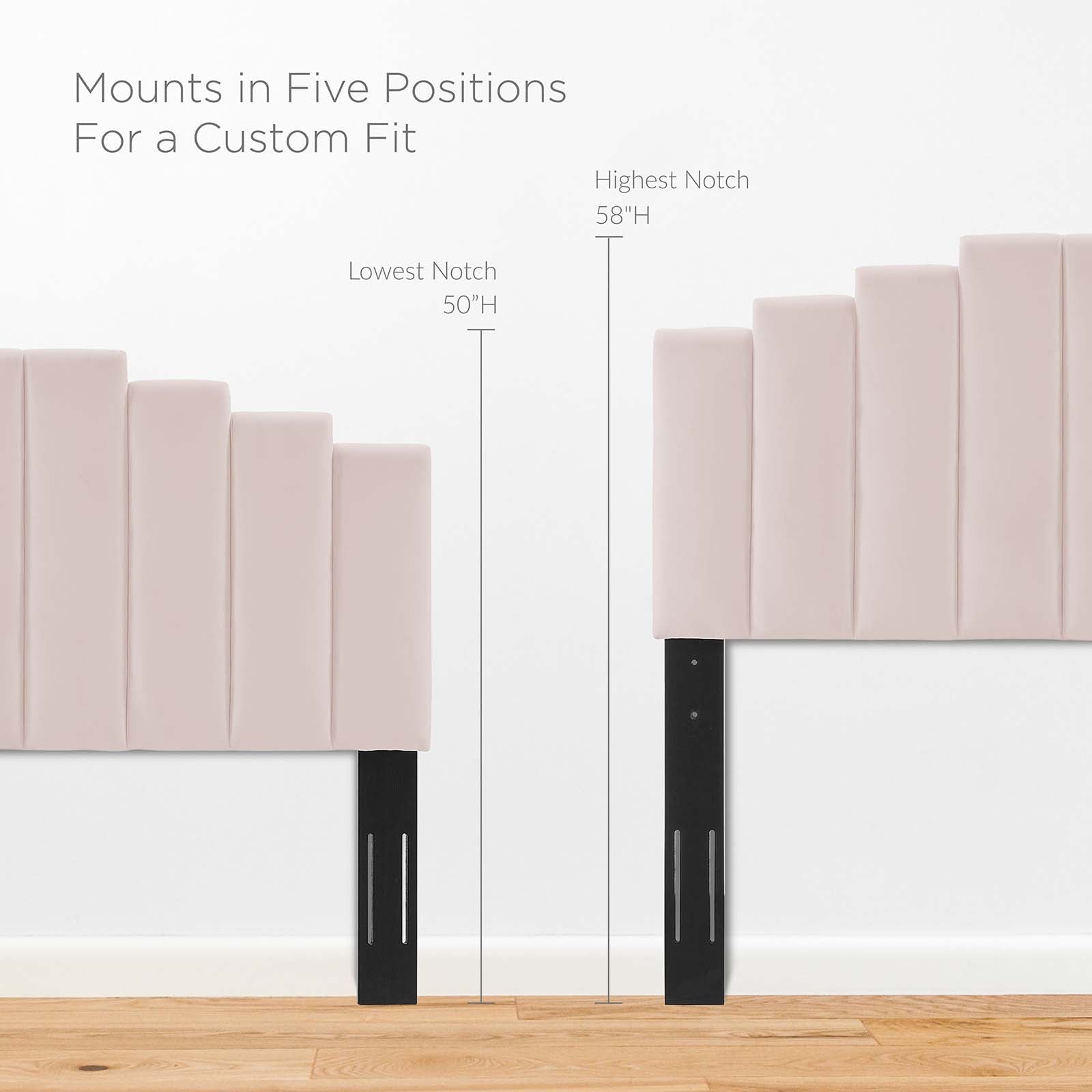 Modway Headboards - Noelle Performance Velvet King/California King Headboard Pink
