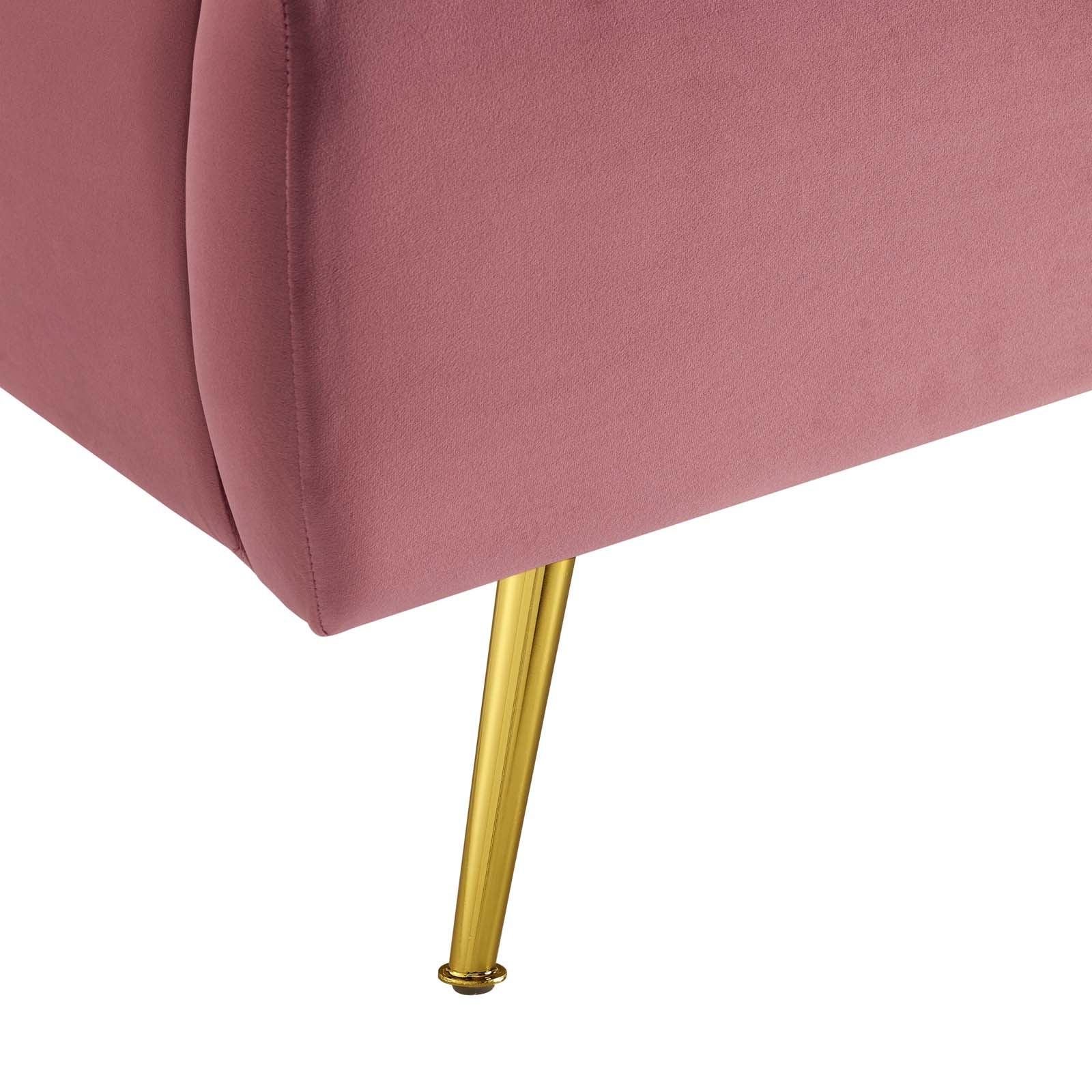 Modway Beds - Lana Queen Performance Velvet Wingback Platform Bed Dusty Rose