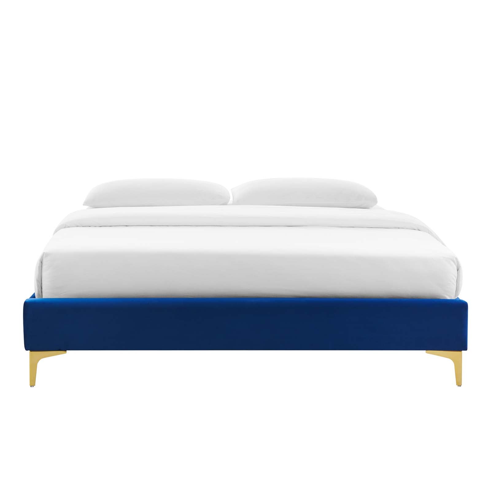Modway Beds - Sutton Full Performance Velvet Bed Frame Navy