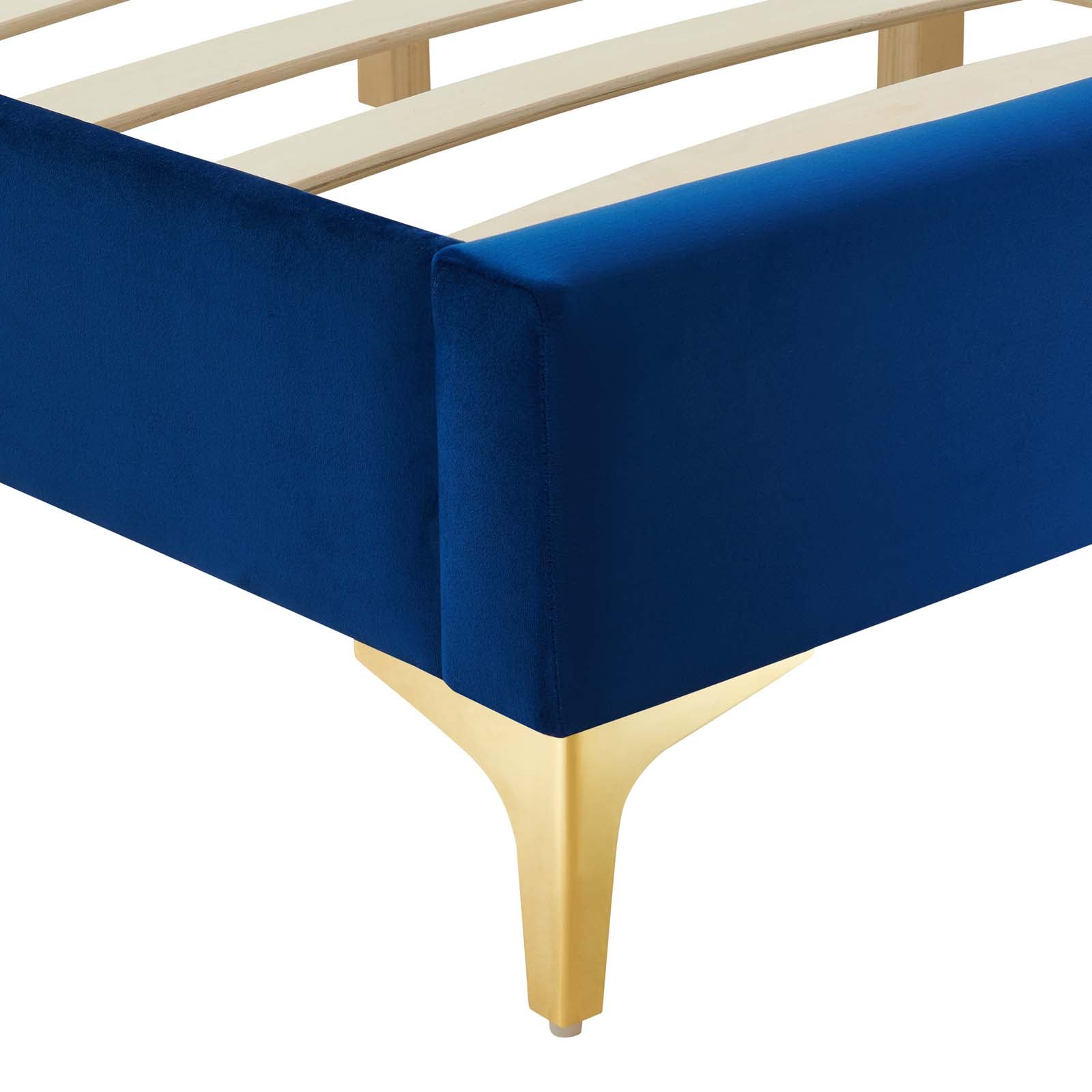 Modway Beds - Sutton Full Performance Velvet Bed Frame Navy
