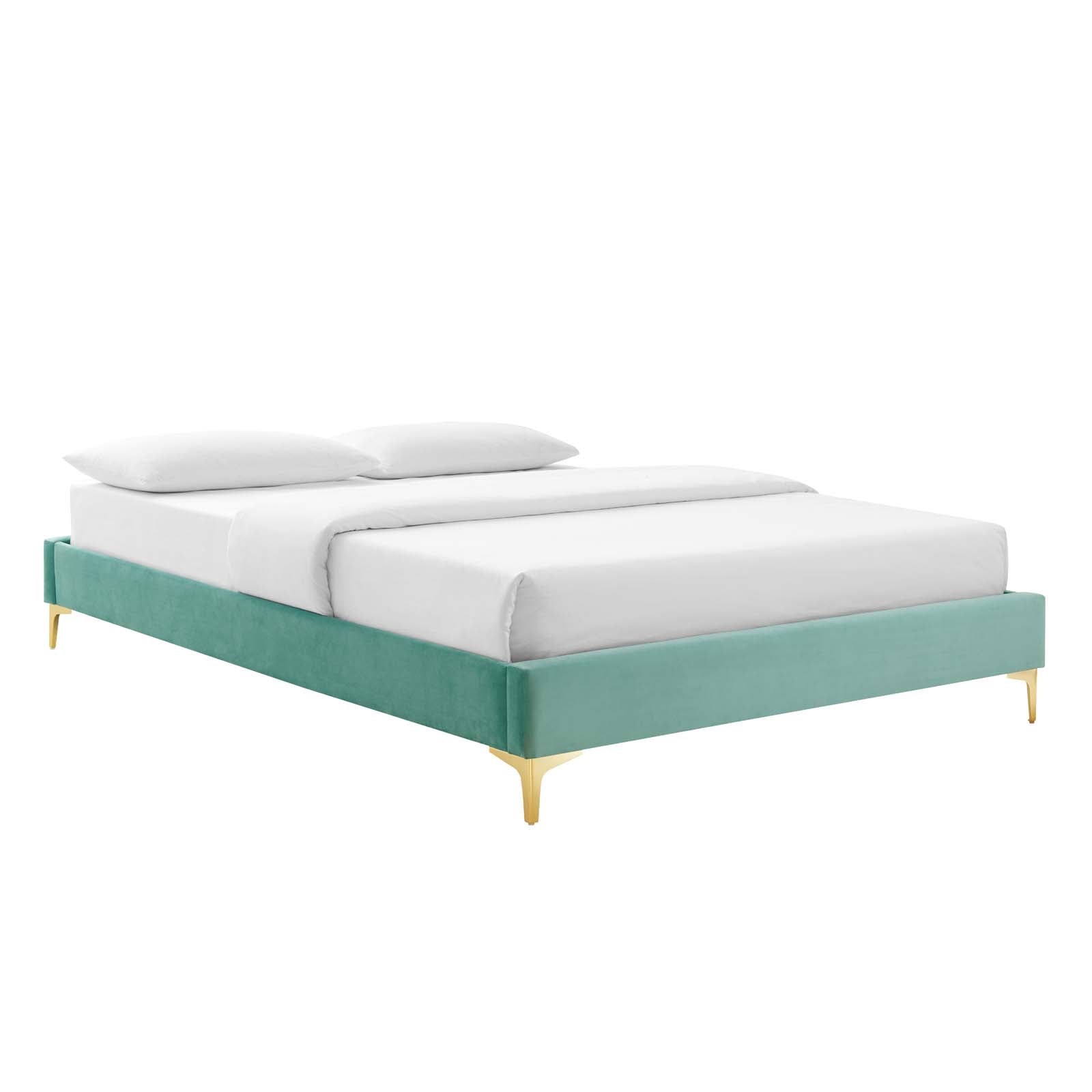 Modway Beds - Sutton King Performance Velvet Bed Frame Mint