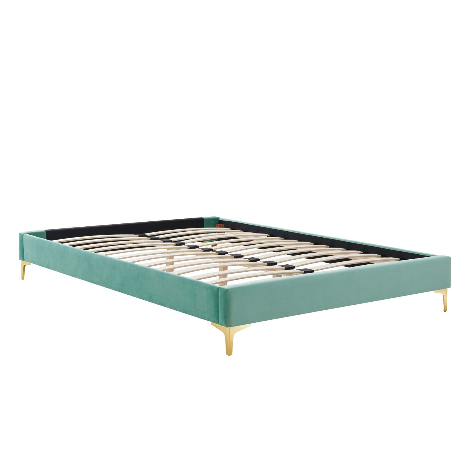 Modway Beds - Sutton King Performance Velvet Bed Frame Mint