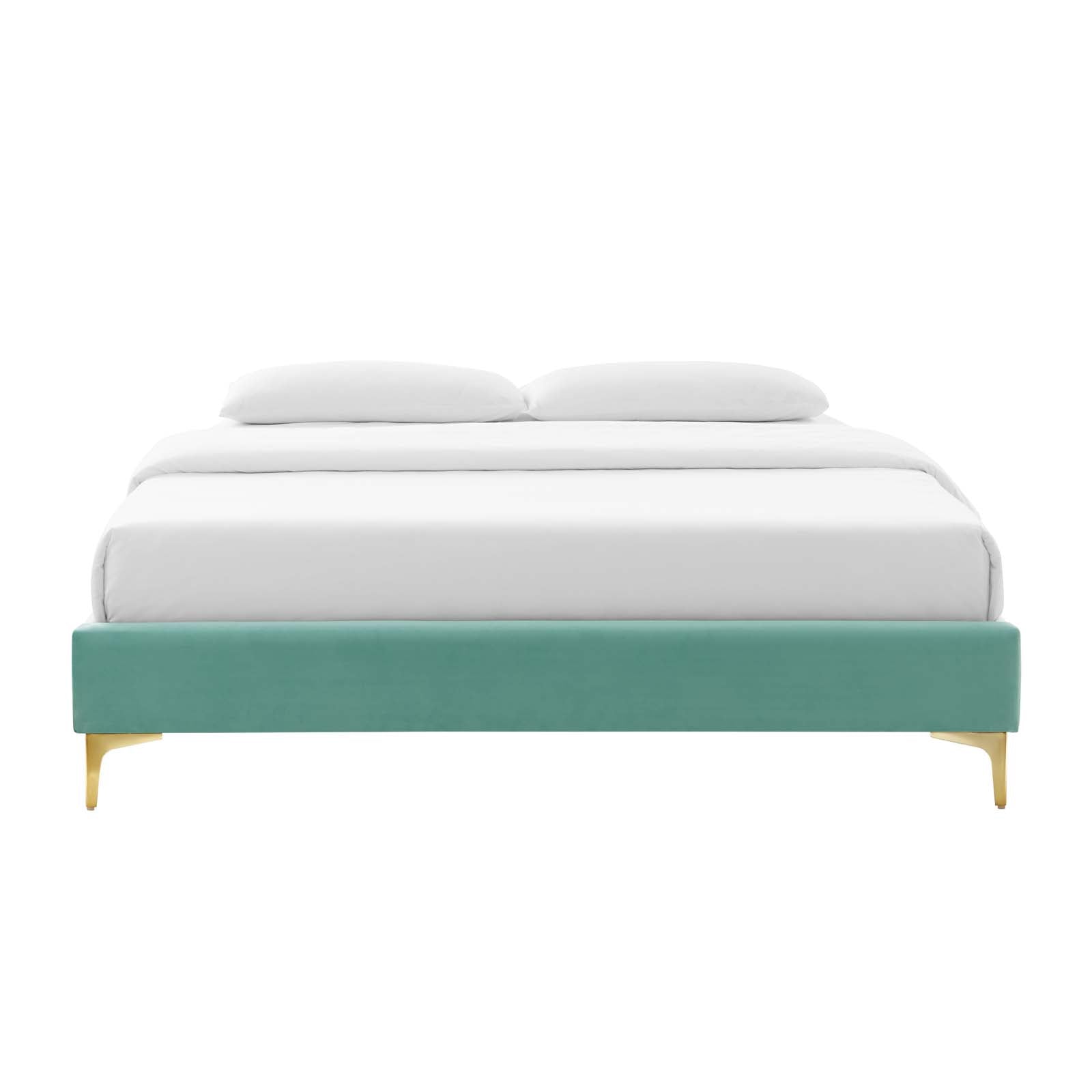 Modway Beds - Sutton King Performance Velvet Bed Frame Mint