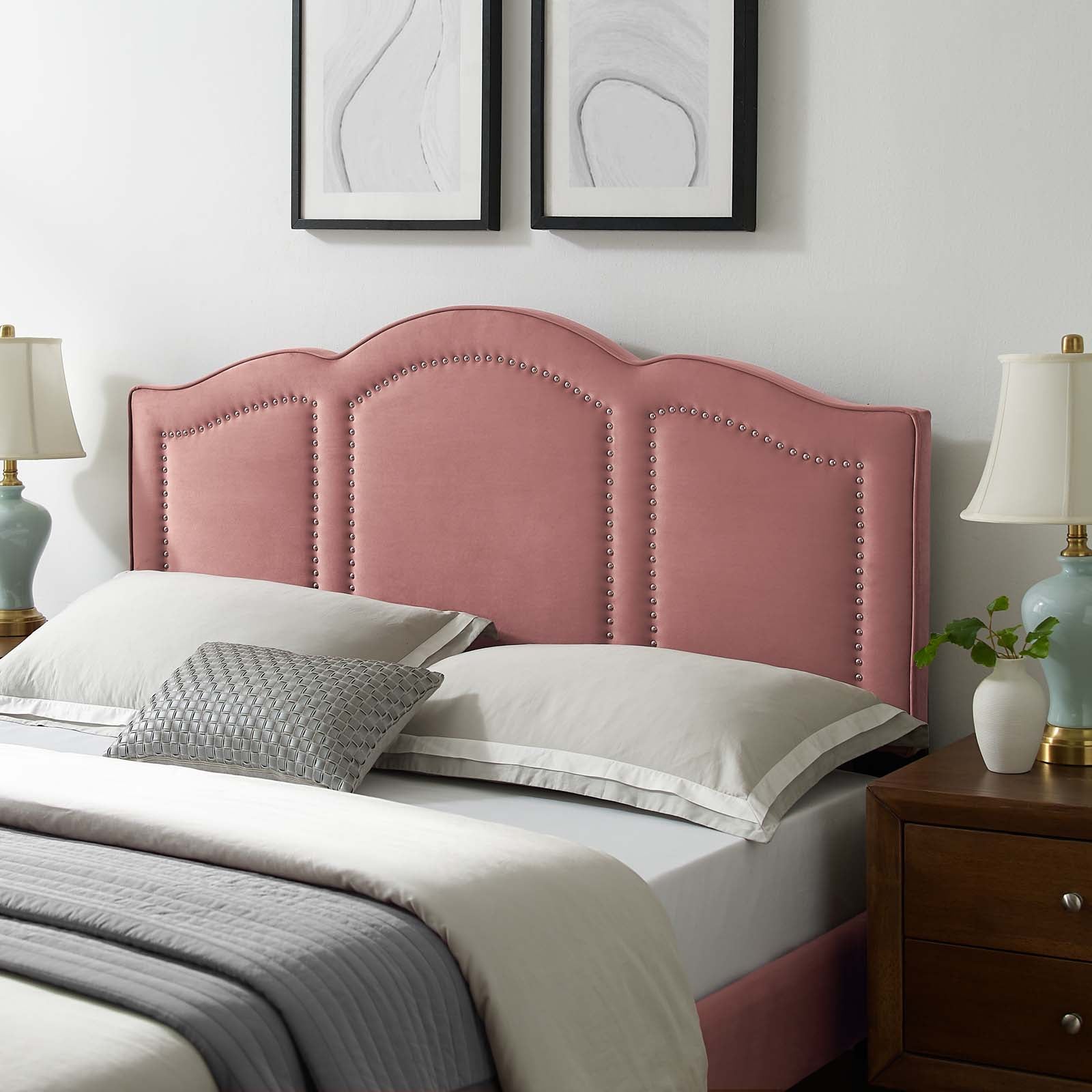 Modway Headboards - Cecilia King/California King Headboard Dusty Rose