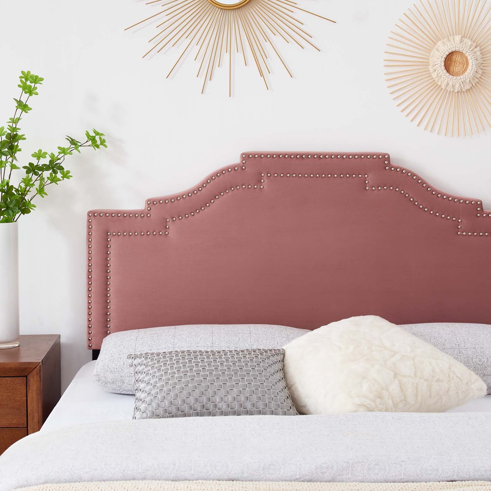 Modway Headboards - Lucia King/California King Headboard Dusty Rose