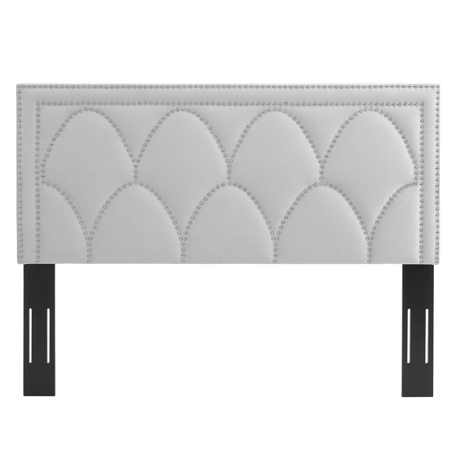 Modway Headboards - Greta Performance Velvet Twin Headboard Light Gray