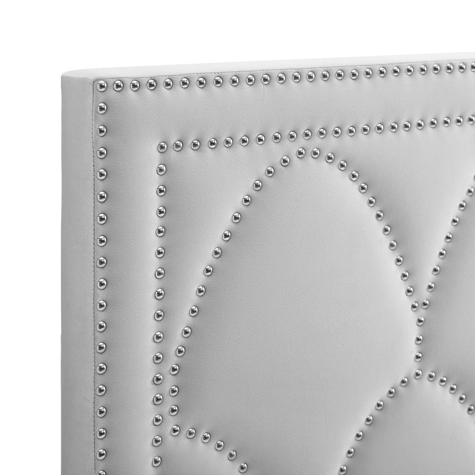 Modway Headboards - Greta Performance Velvet Twin Headboard Light Gray