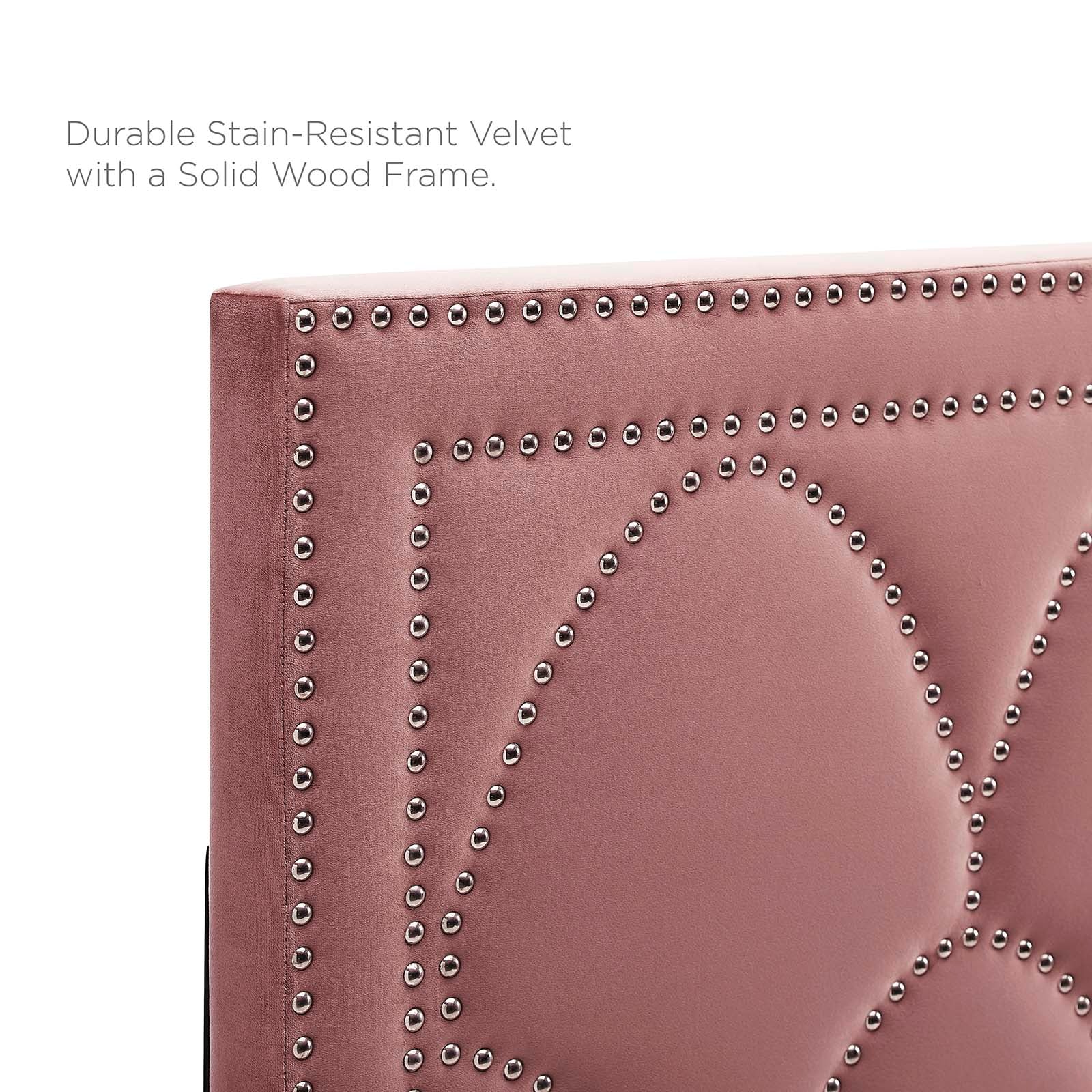 Modway Headboards - Greta Performance Velvet King/California King Headboard Dusty Rose