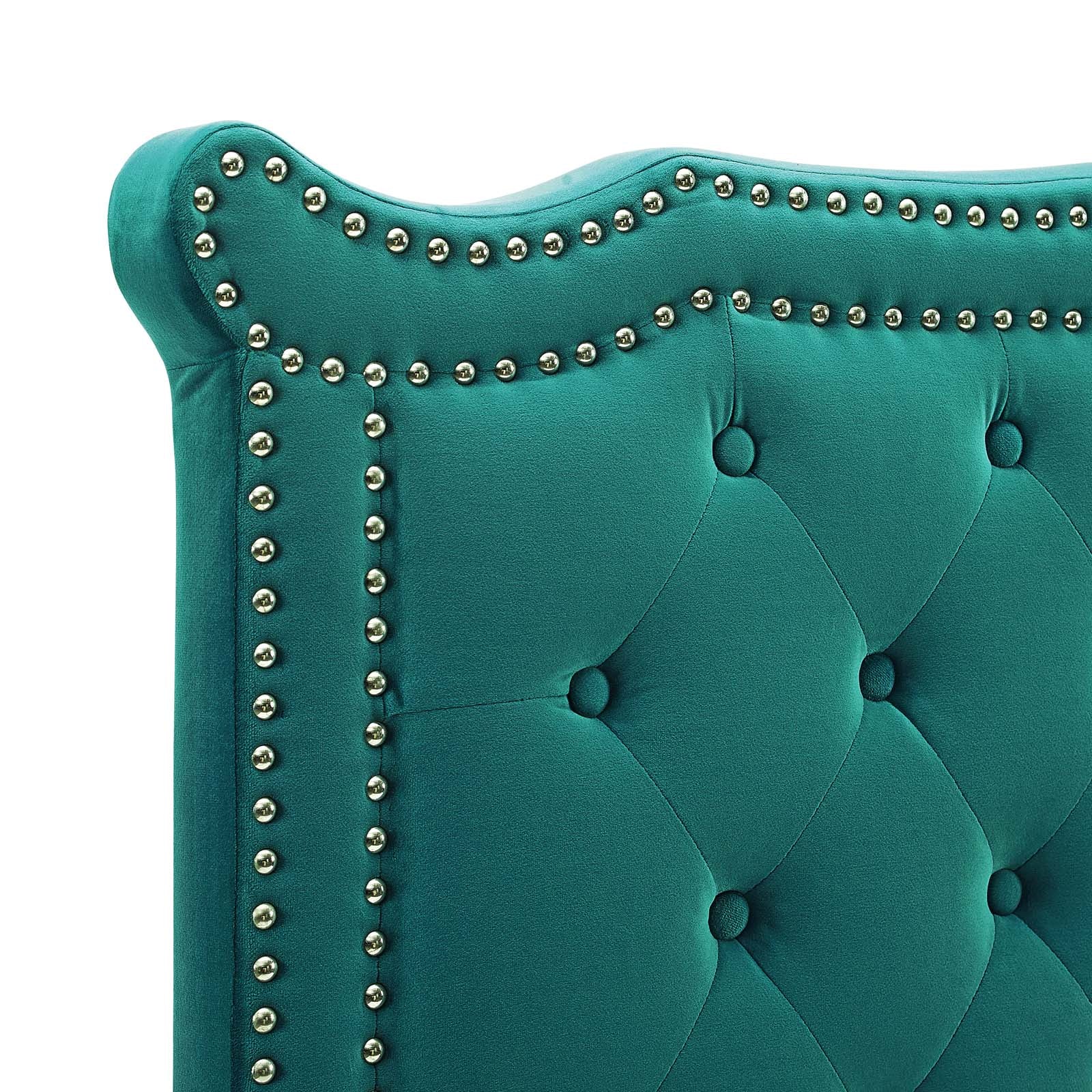 Modway Headboards - Louisa Tufted Performance Velvet Twin Headboard Teal