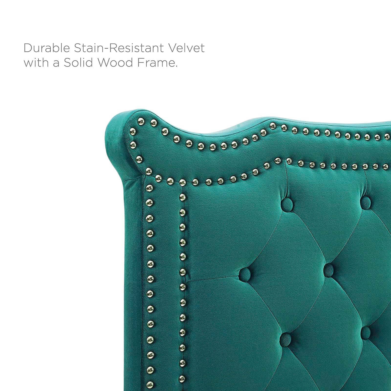 Modway Headboards - Louisa Tufted Performance Velvet Twin Headboard Teal