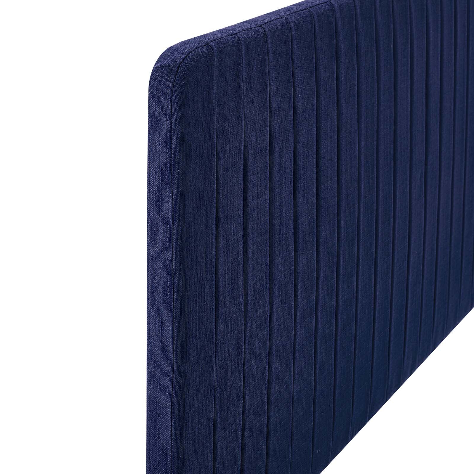 Modway Headboards - Milenna Channel Tufted Upholstered Fabric Twin Headboard Royal Blue
