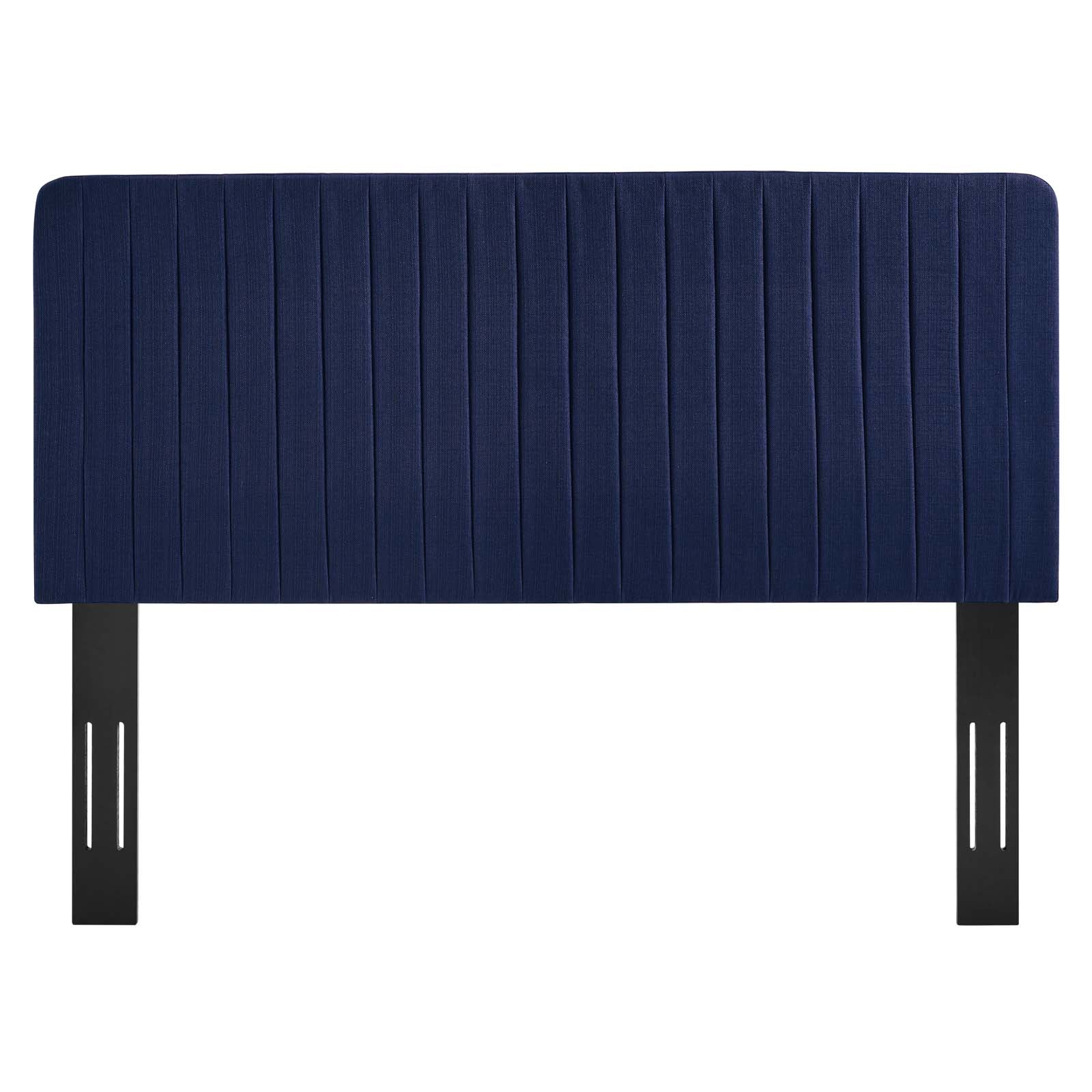 Modway Headboards - Milenna Channel Tufted Upholstered Fabric Twin Headboard Royal Blue