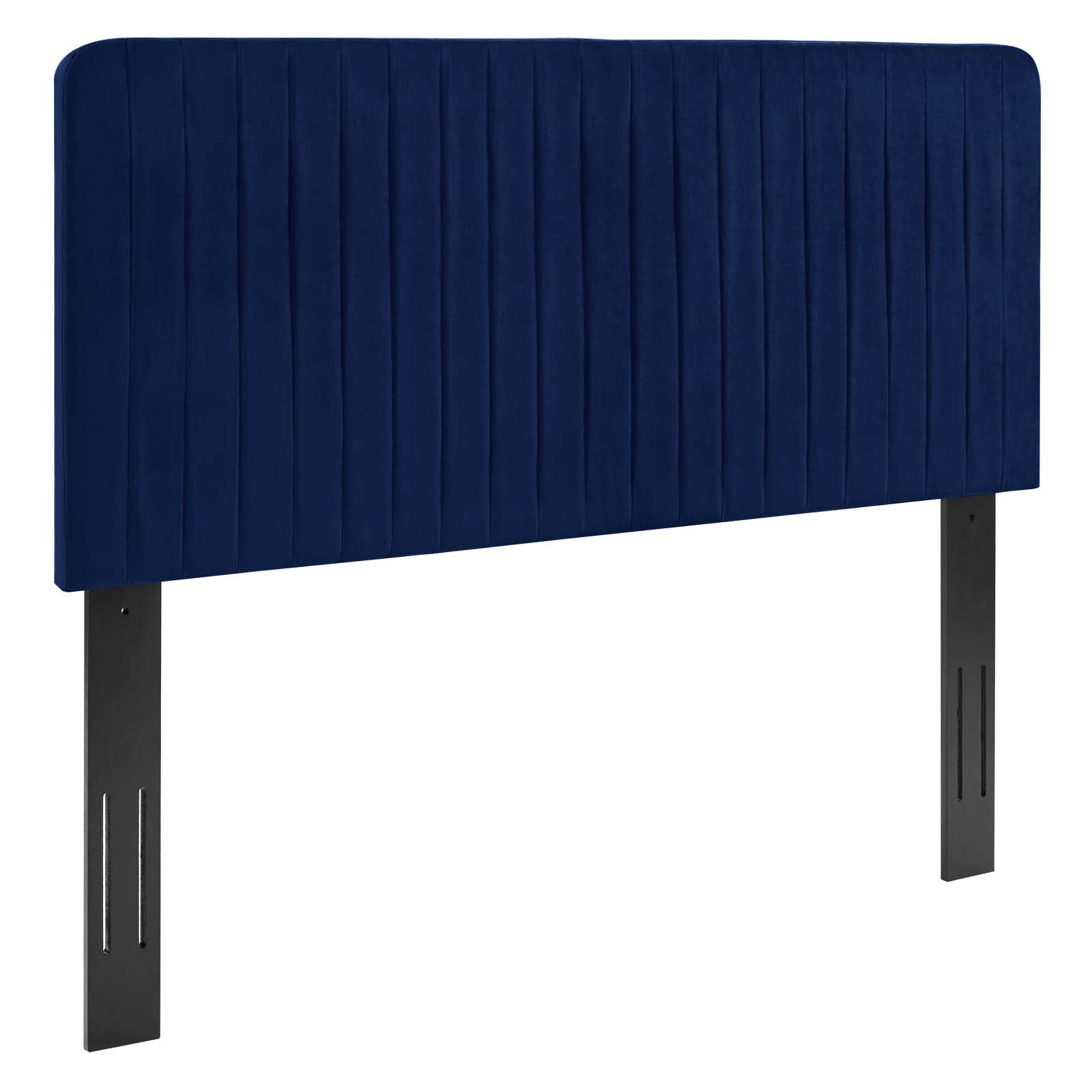 Modway Headboards - Milenna Channel Tufted Performance Velvet Full/Queen Headboard Navy