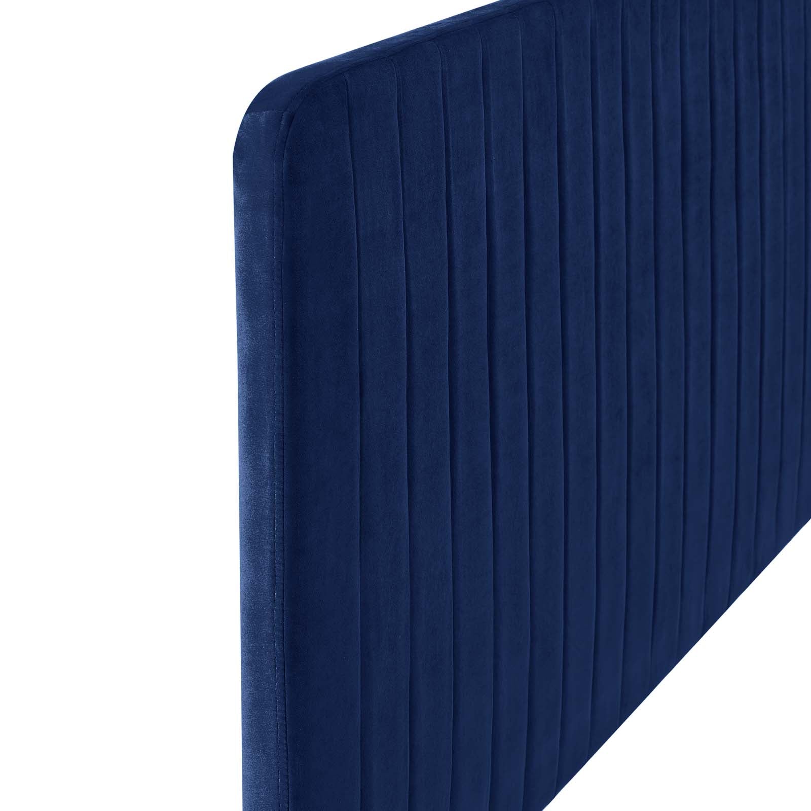 Modway Headboards - Milenna Channel Tufted Performance Velvet Full/Queen Headboard Navy