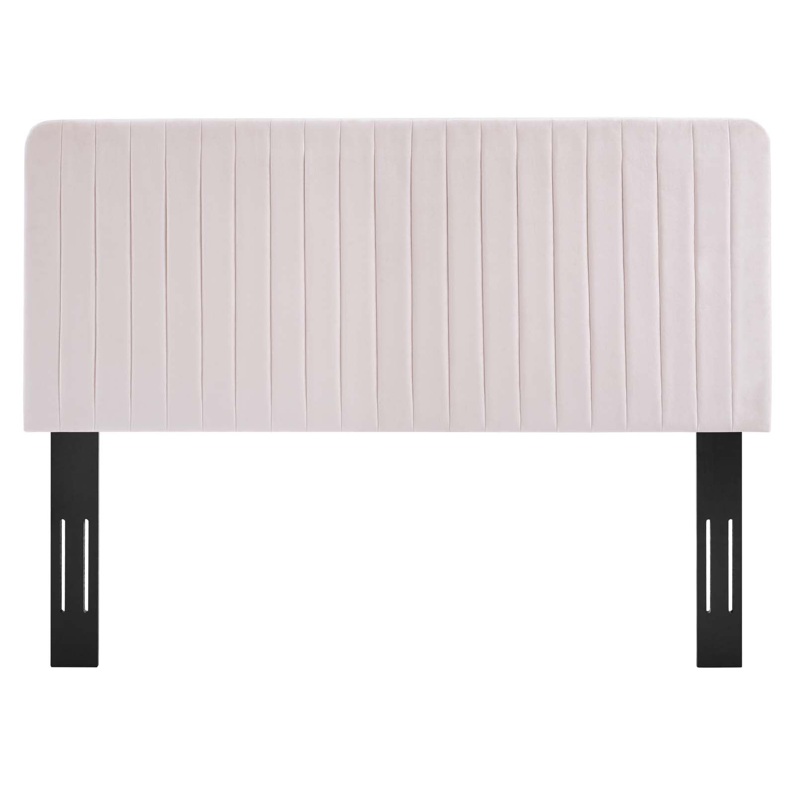 Modway Headboards - Milenna Channel Tufted Performance Velvet Full/Queen Headboard Pink