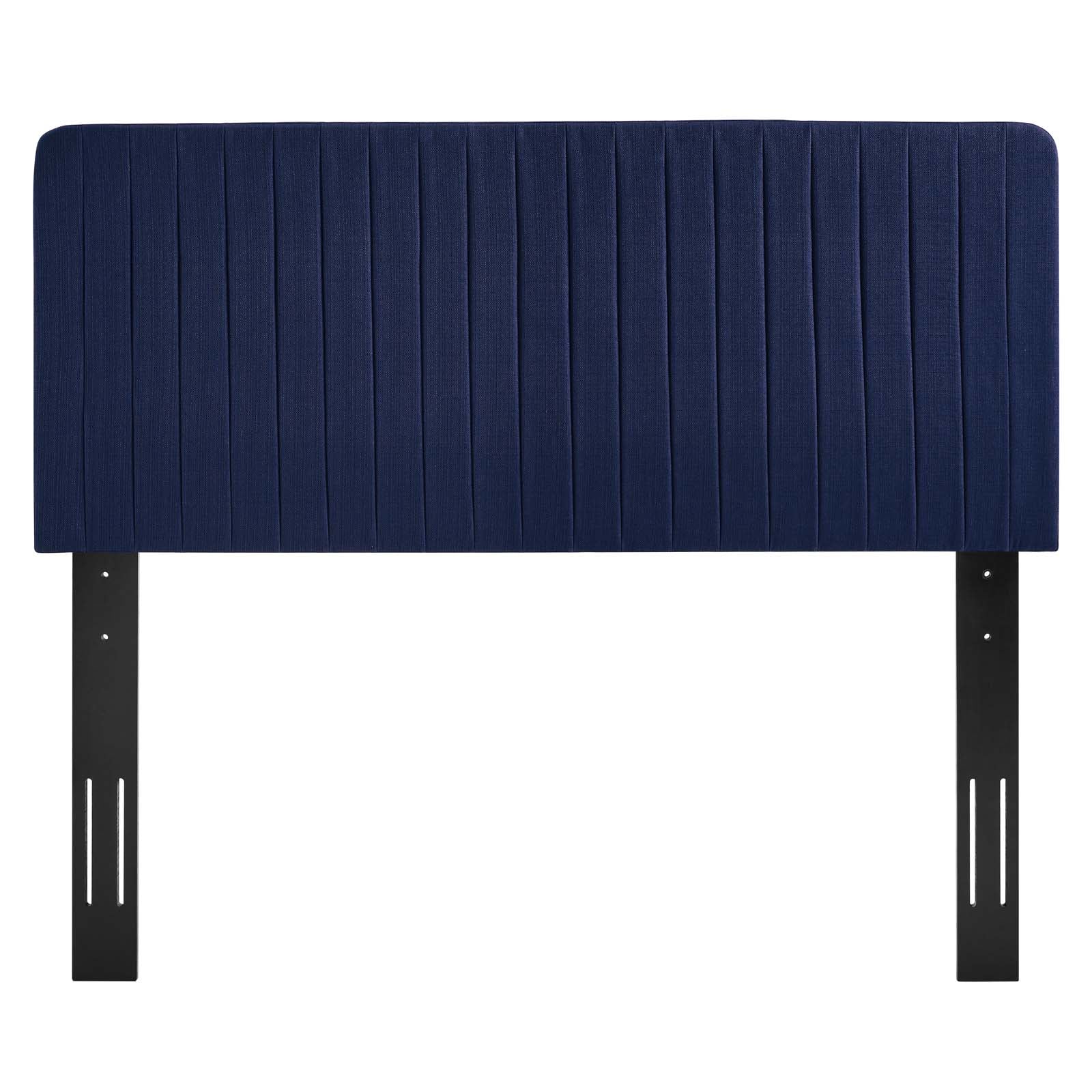 Modway Headboards - Milenna Channel Tufted Upholstered Fabric Full/Queen Headboard Royal Blue