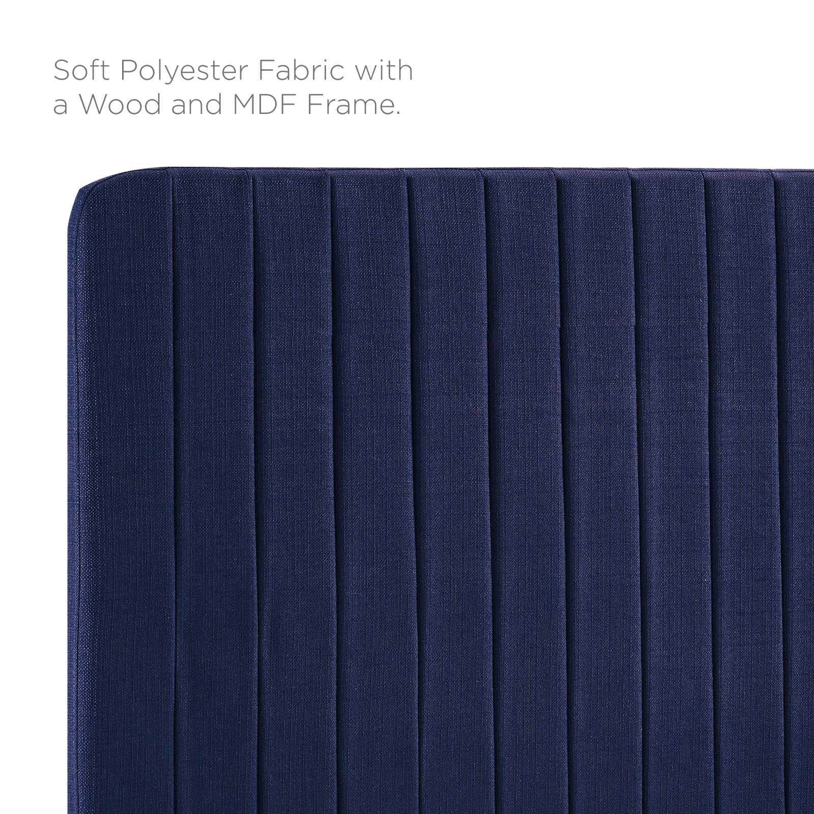 Modway Headboards - Milenna Channel Tufted Upholstered Fabric Full/Queen Headboard Royal Blue