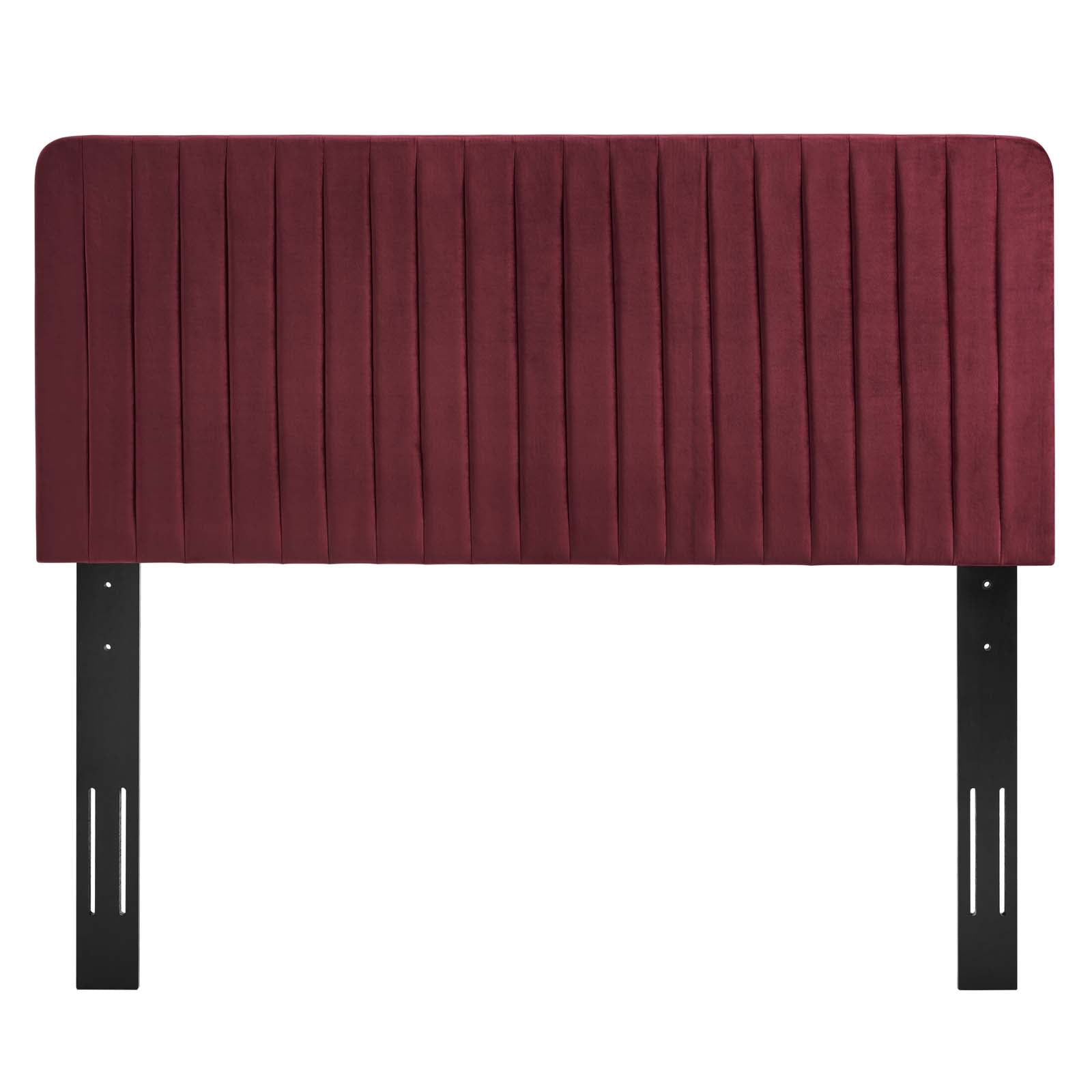 Modway Headboards - Milenna Channel Tufted Performance Velvet King/California King Headboard Maroon