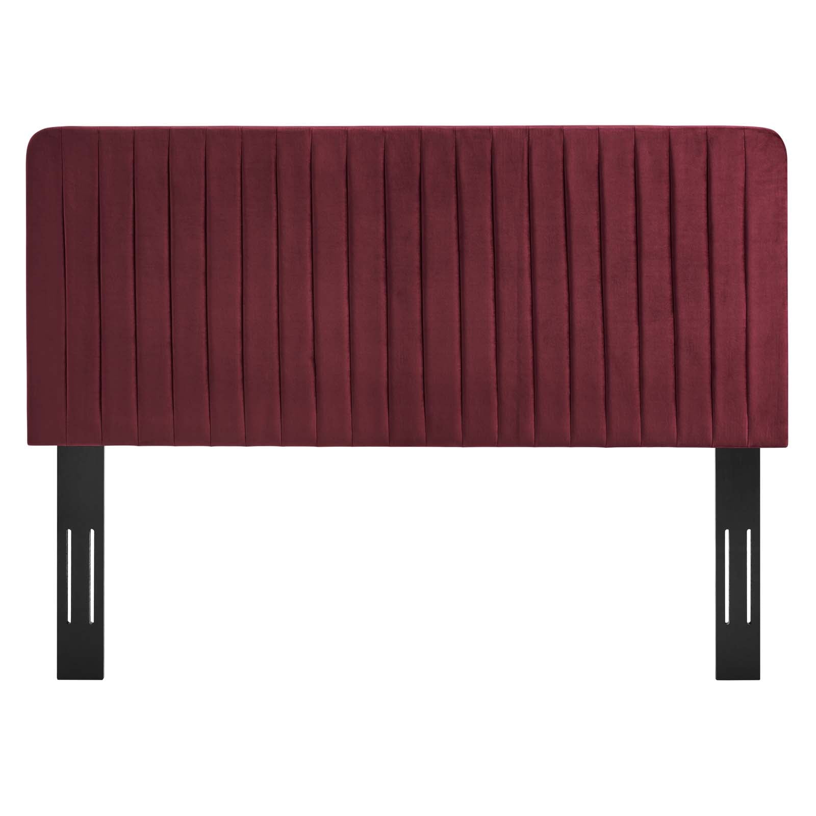Modway Headboards - Milenna Channel Tufted Performance Velvet King/California King Headboard Maroon
