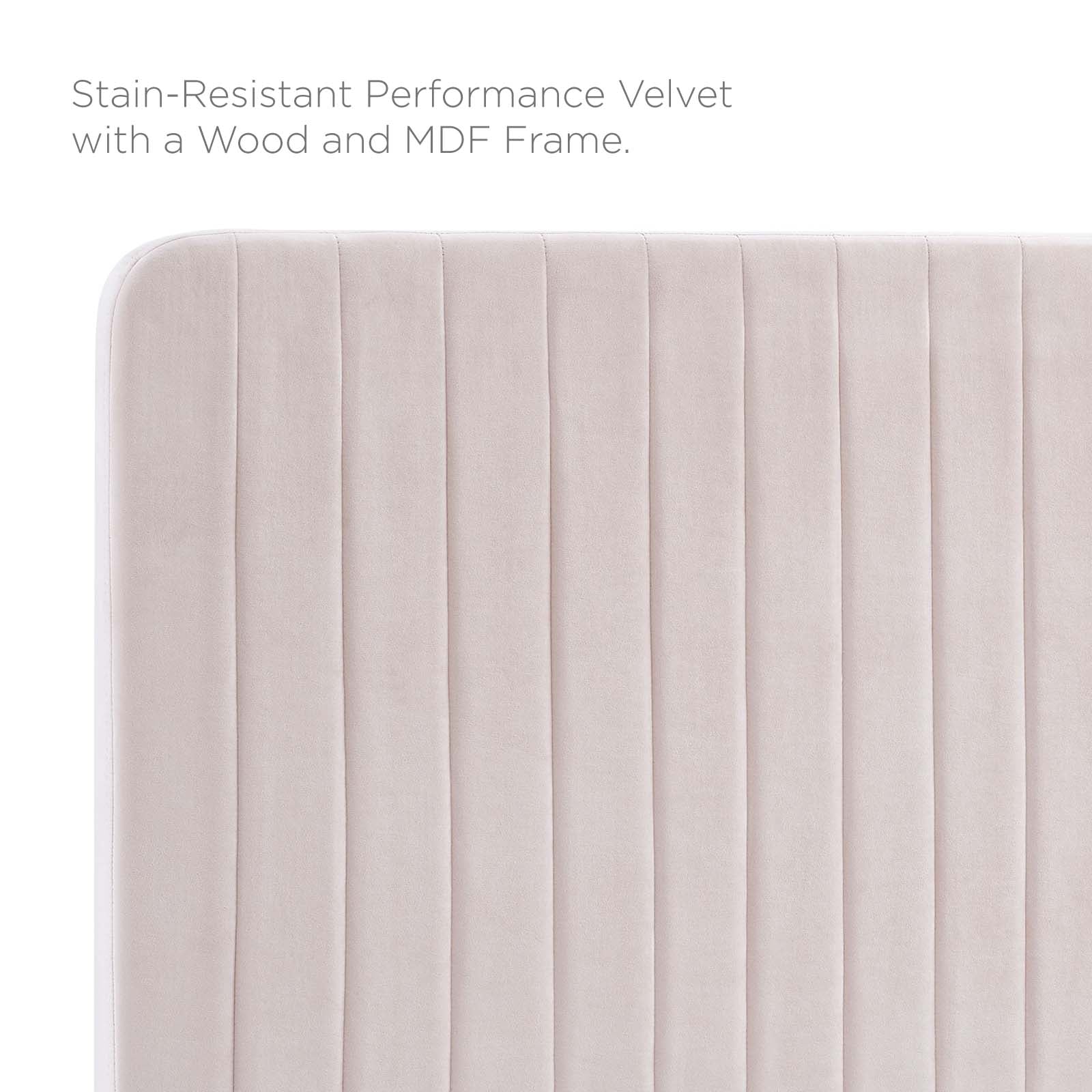 Modway Headboards - Milenna Channel Tufted Performance Velvet King/California King Headboard Pink
