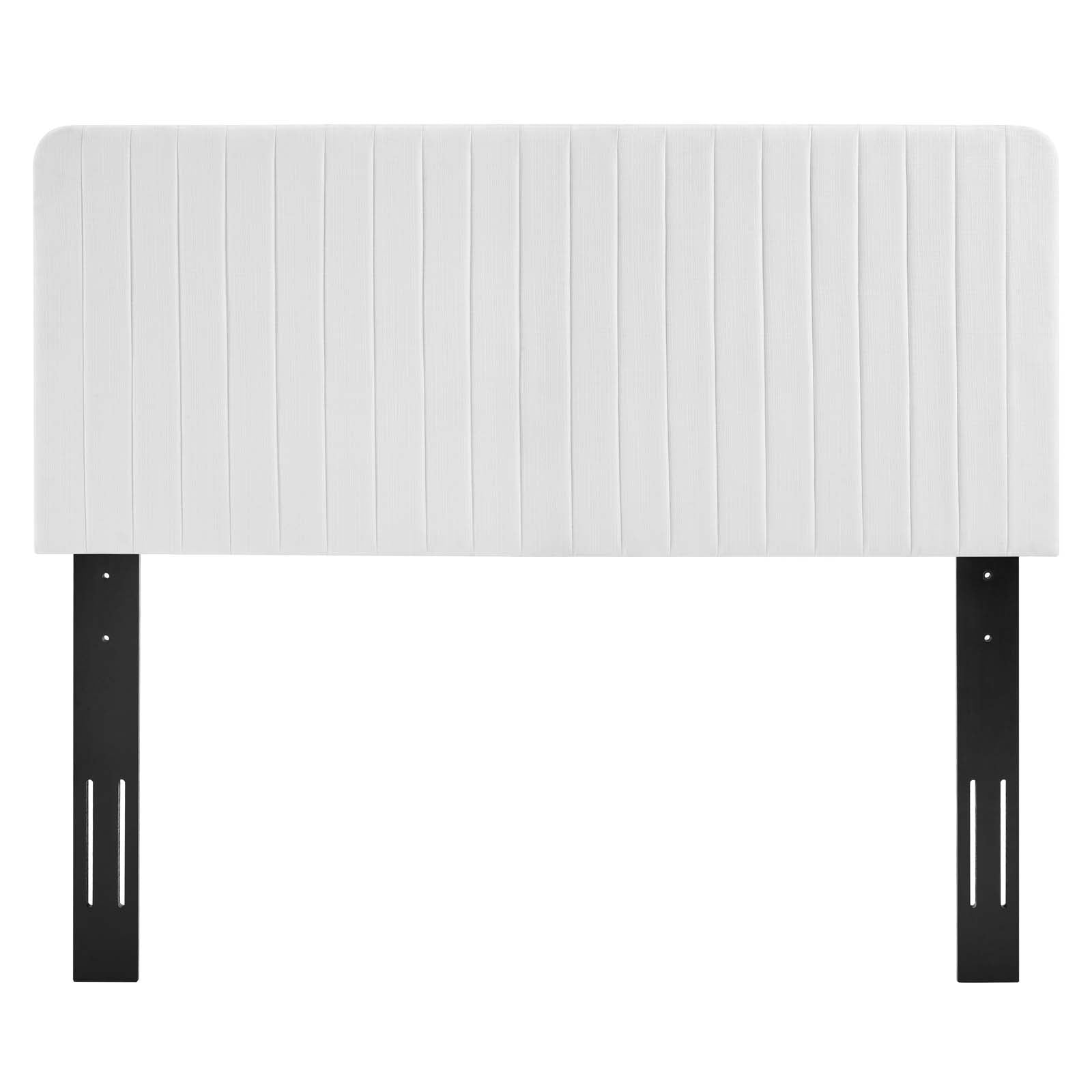 Modway Headboards - Milenna Channel Tufted Upholstered Fabric King/California King Headboard White