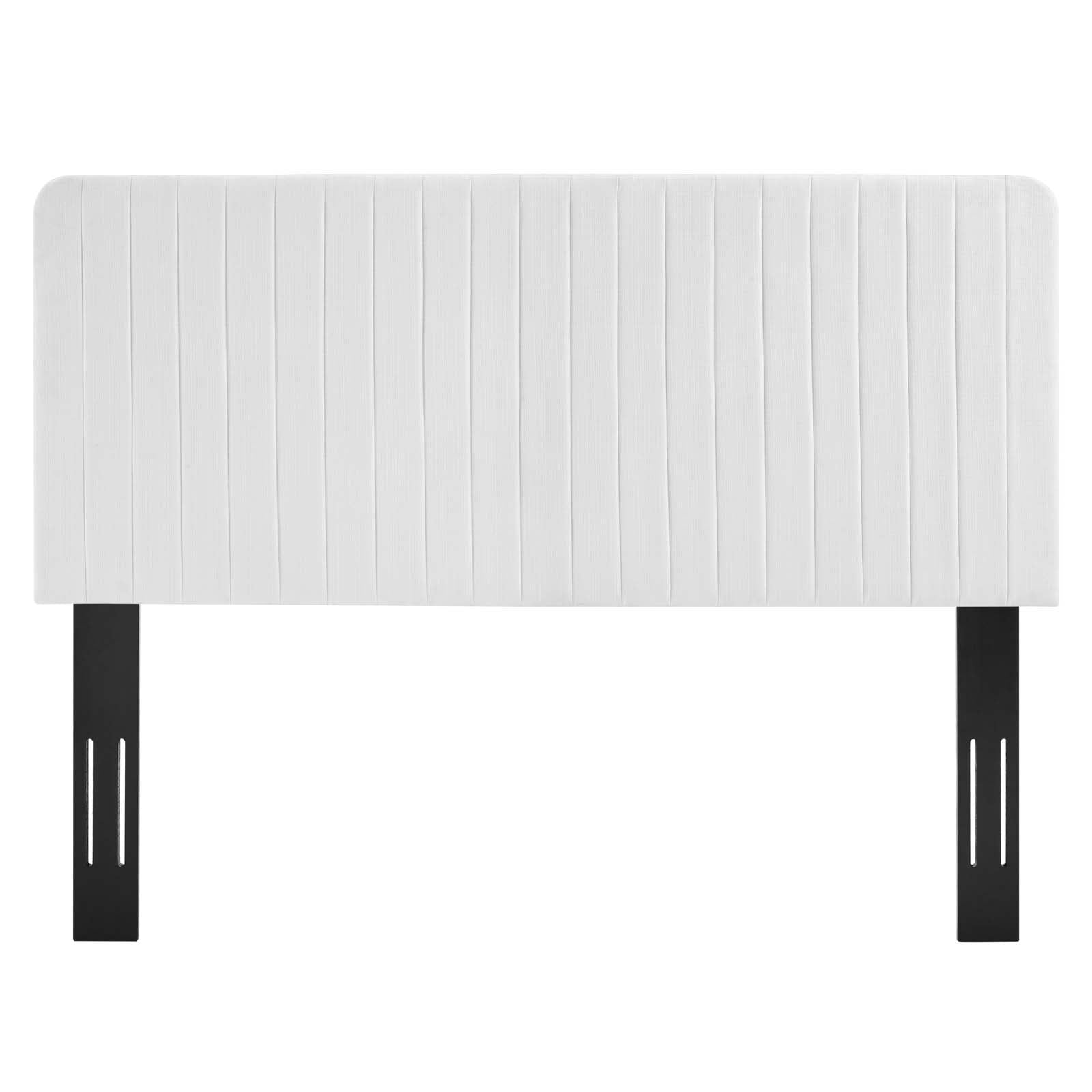Modway Headboards - Milenna Channel Tufted Upholstered Fabric King/California King Headboard White