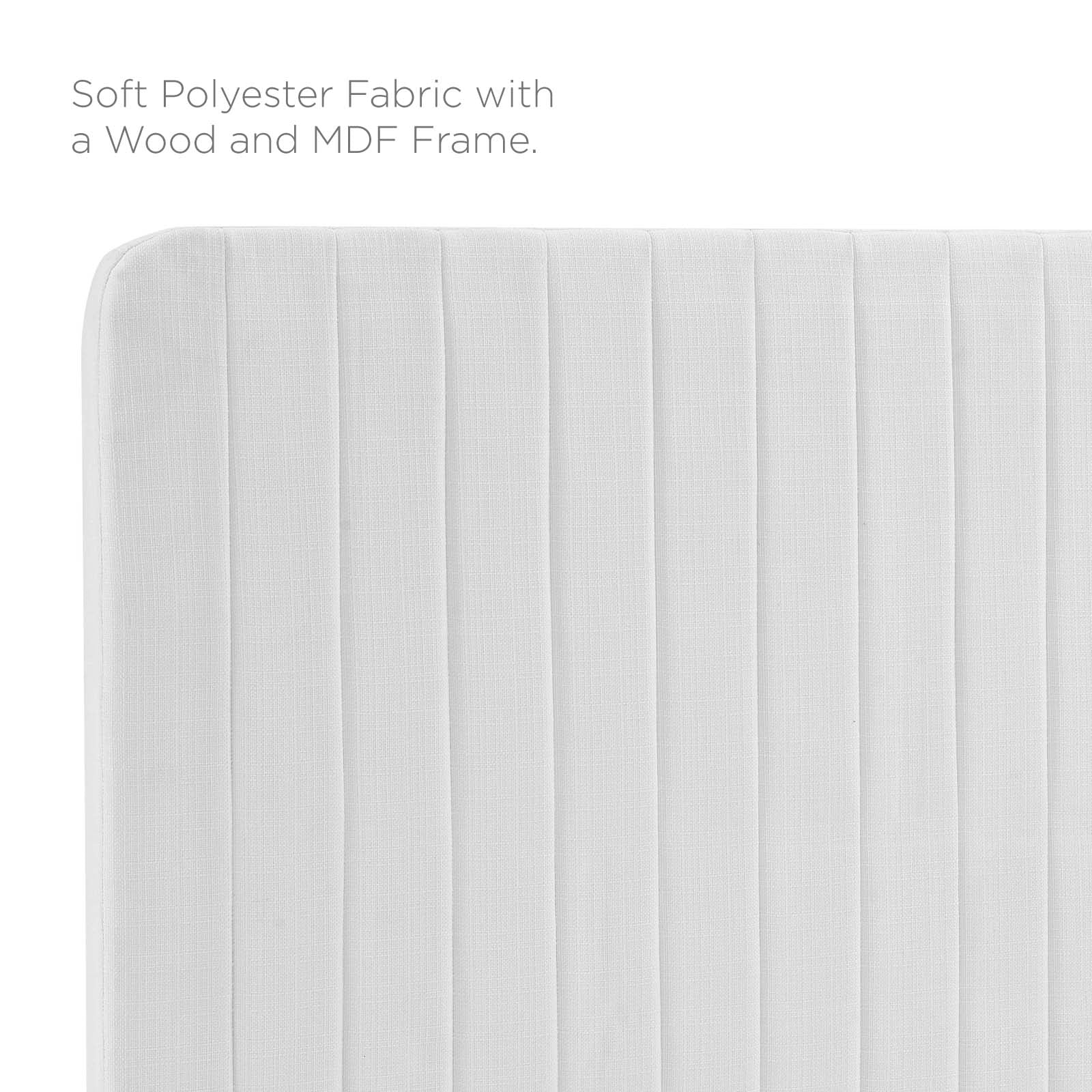 Modway Headboards - Milenna Channel Tufted Upholstered Fabric King/California King Headboard White