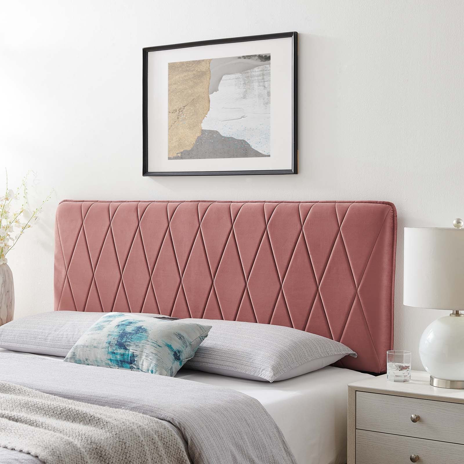 Dusty rose on sale headboard queen