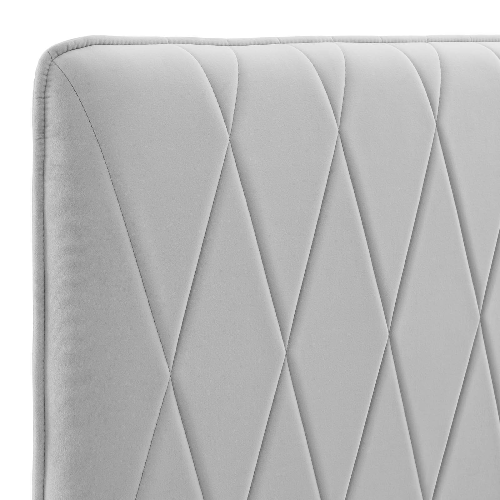Modway Headboards - Leila Performance Velvet Full/Queen Headboard Light Gray