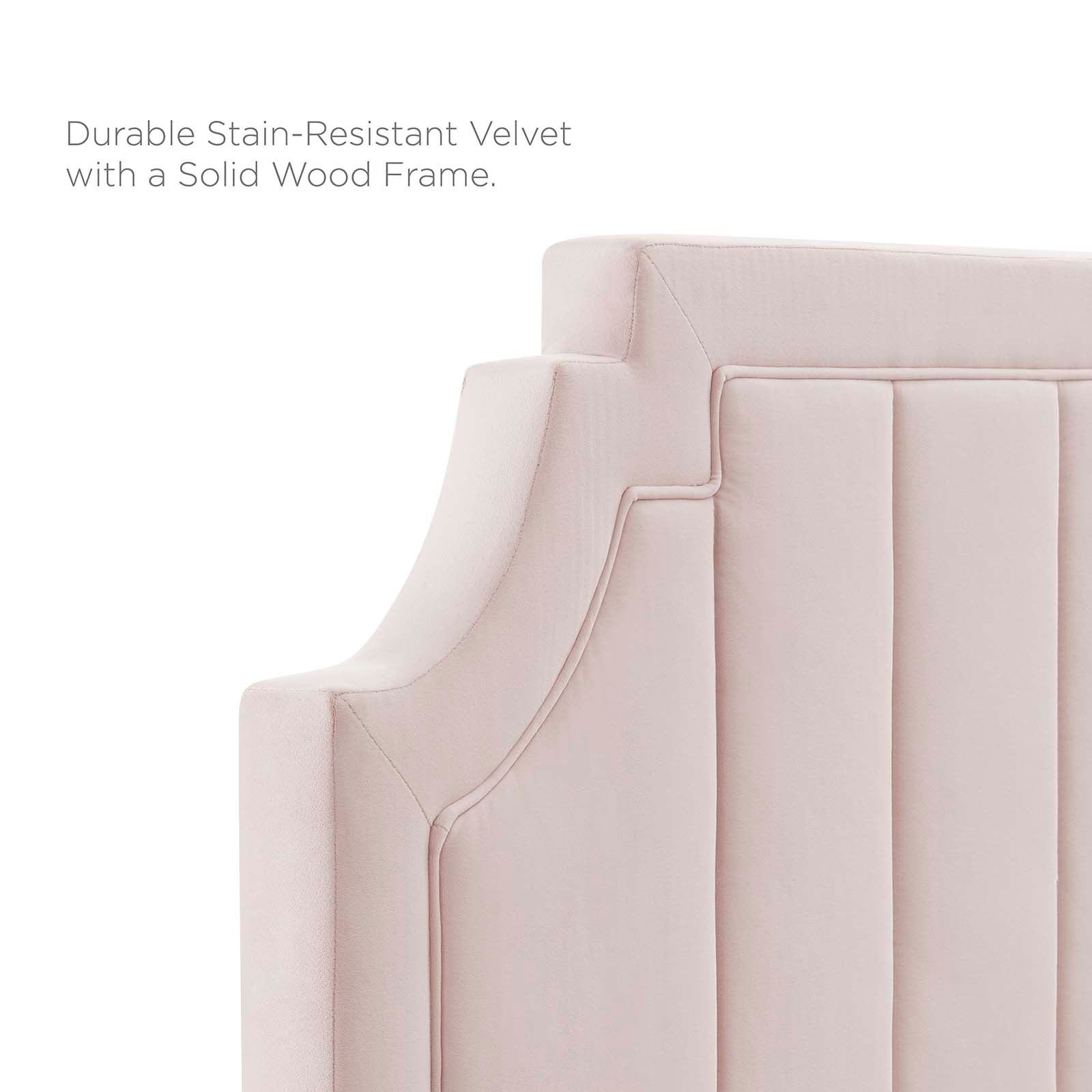 Modway Headboards - Alyona Channel Tufted King/California Headboard Pink
