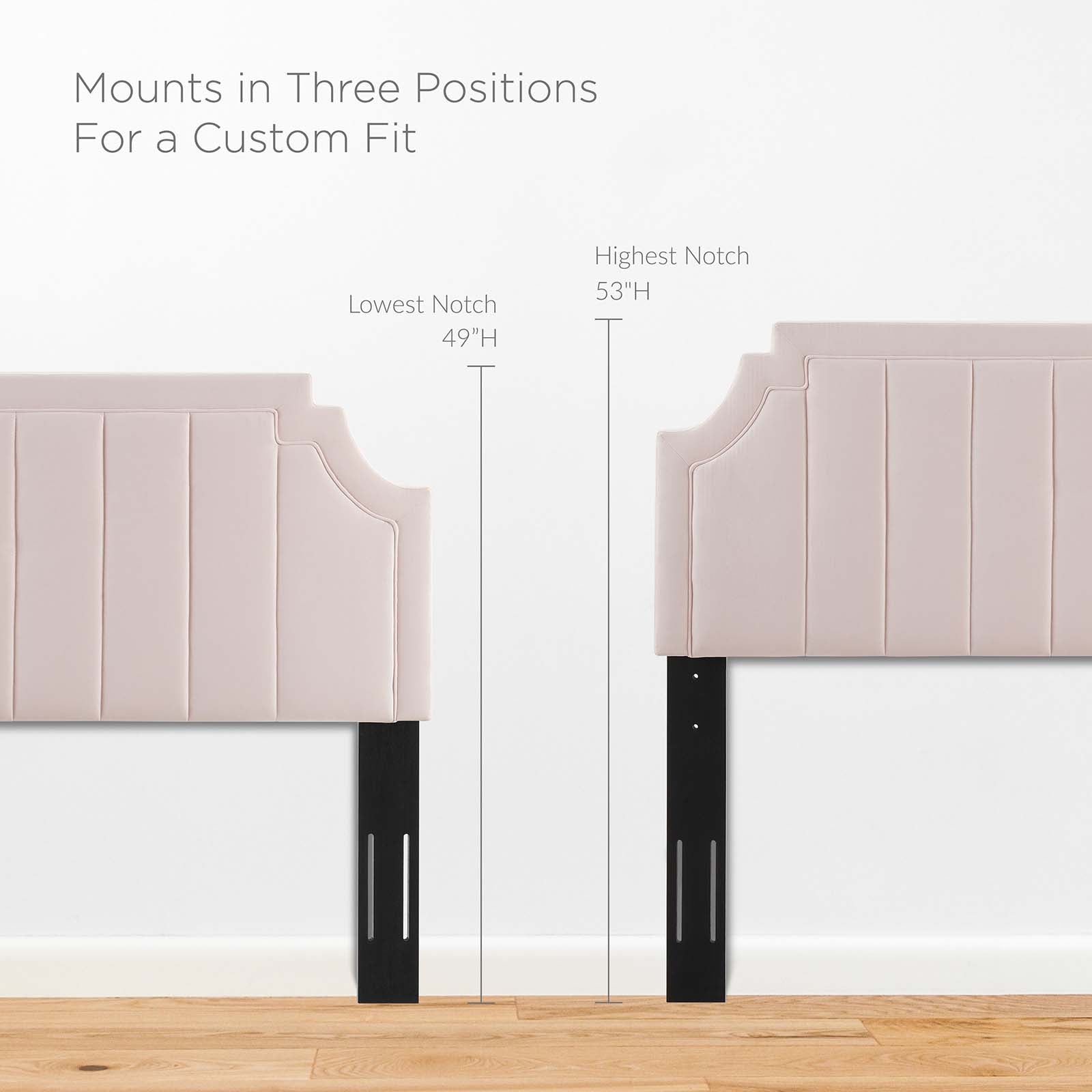 Modway Headboards - Alyona Channel Tufted King/California Headboard Pink