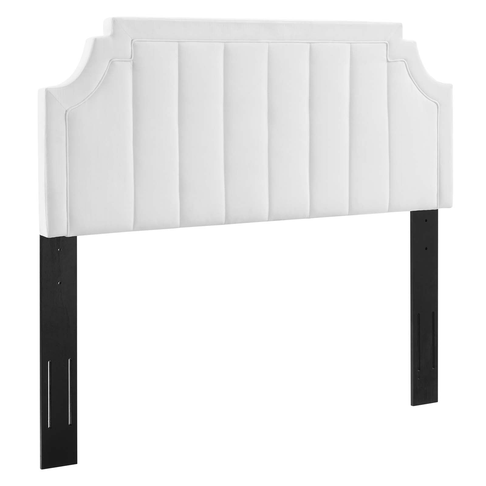 Modway Headboards - Alyona-Channel-Tufted-Performance-Velvet-King/California-King-Headboard-White