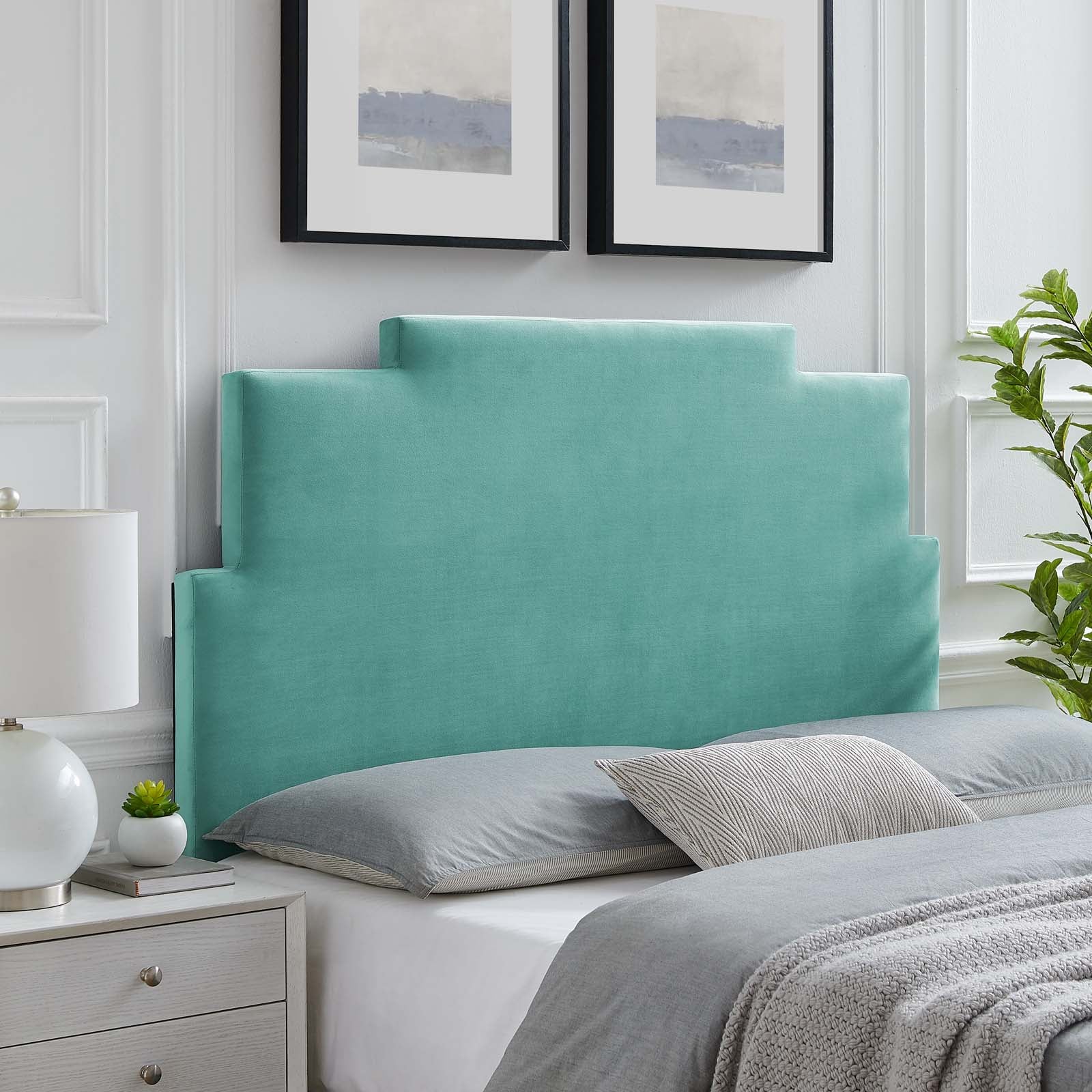 Modway Headboards - Kasia Performance Velvet Twin Headboard Mint