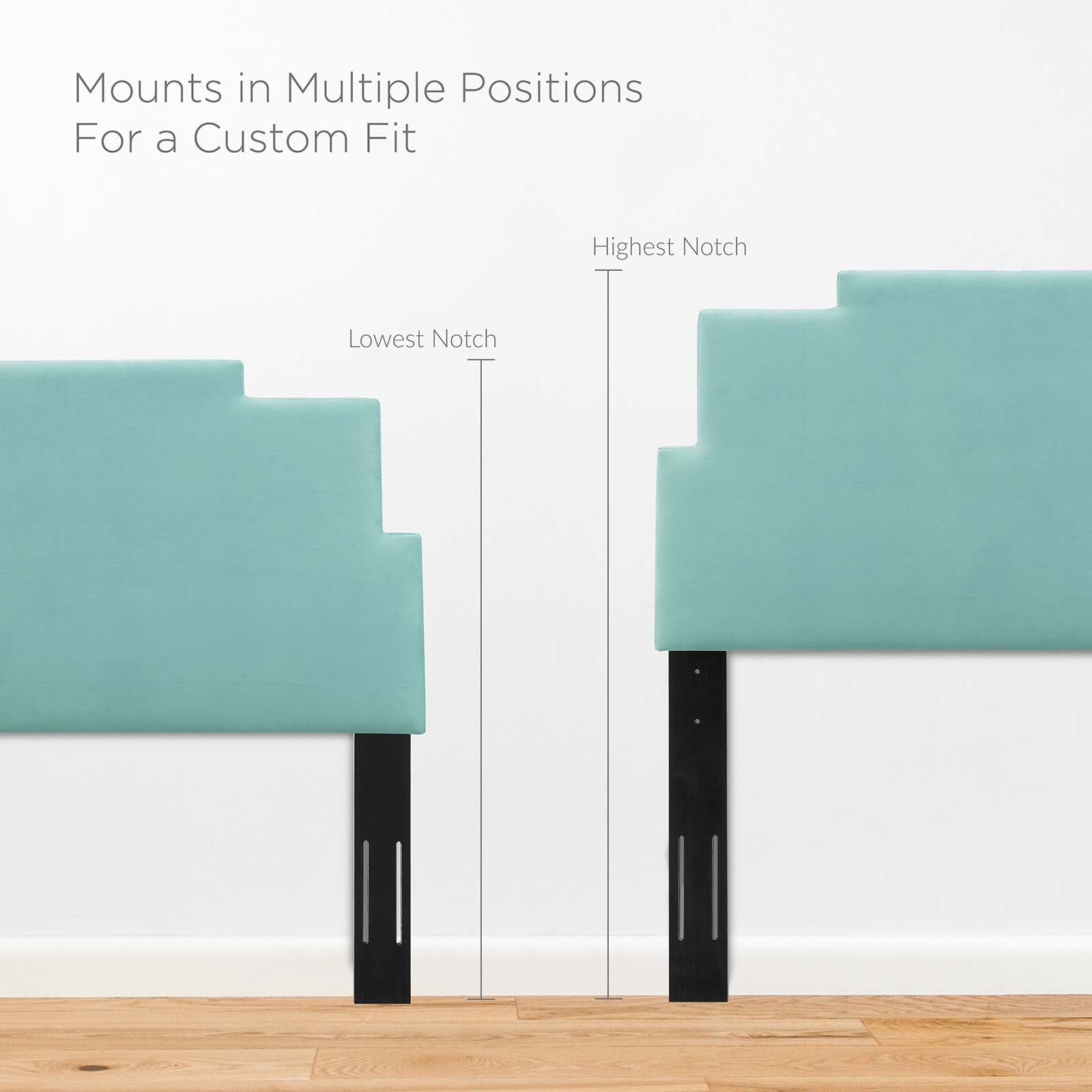 Modway Headboards - Kasia Performance Velvet Twin Headboard Mint