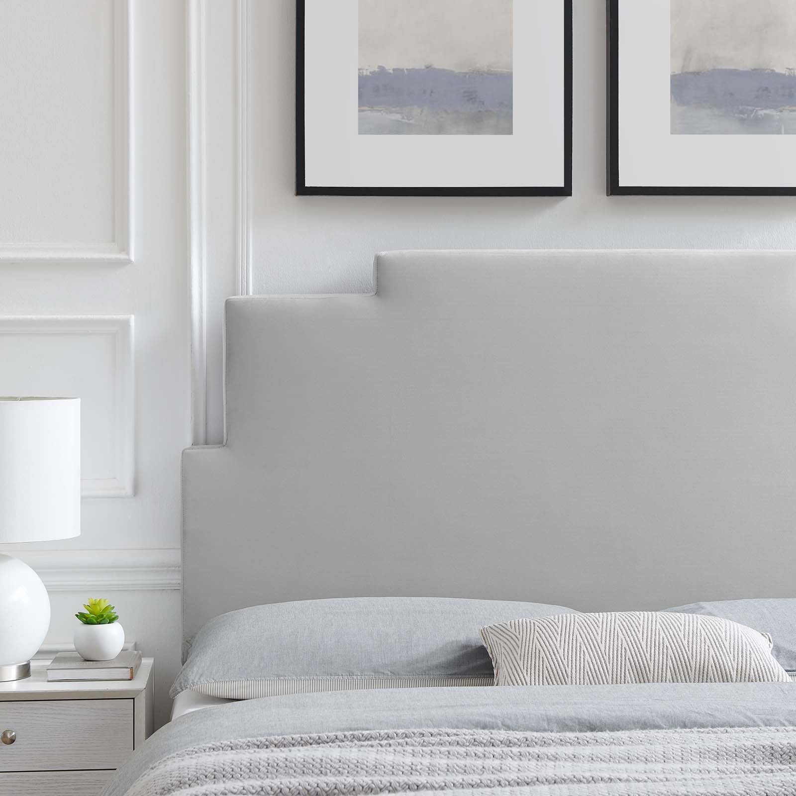 Modway Headboards - Kasia Performance Velvet King/California King Headboard Light Gray