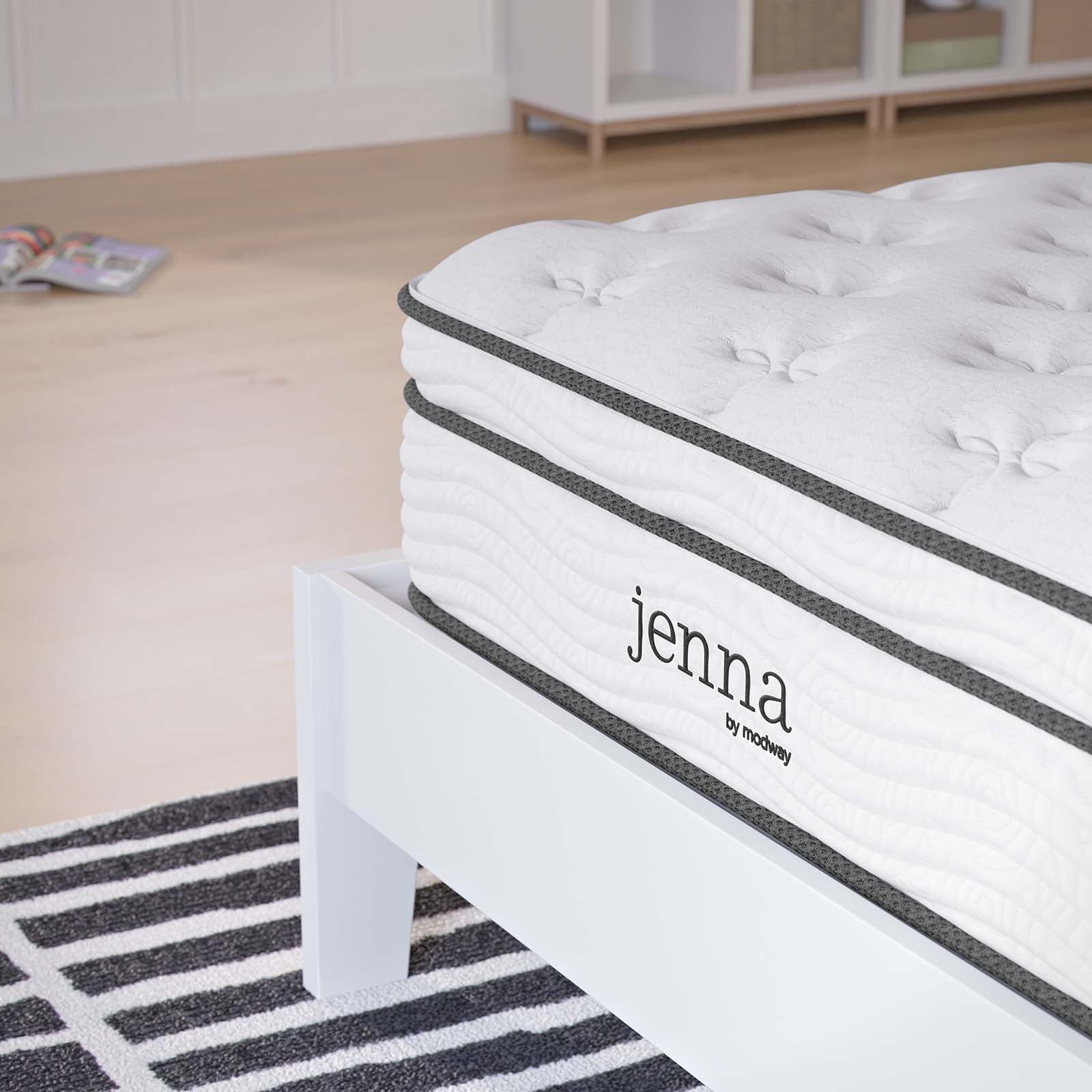 Modway Mattresses - Jenna 10" Twin XL Innerspring Mattress White