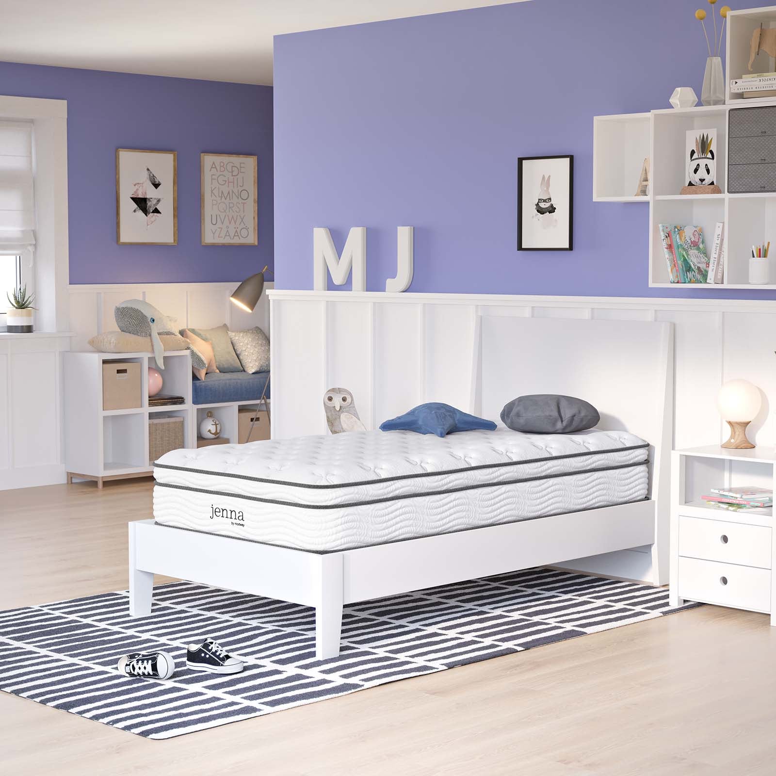 Modway Mattresses - Jenna 10" Twin XL Innerspring Mattress White