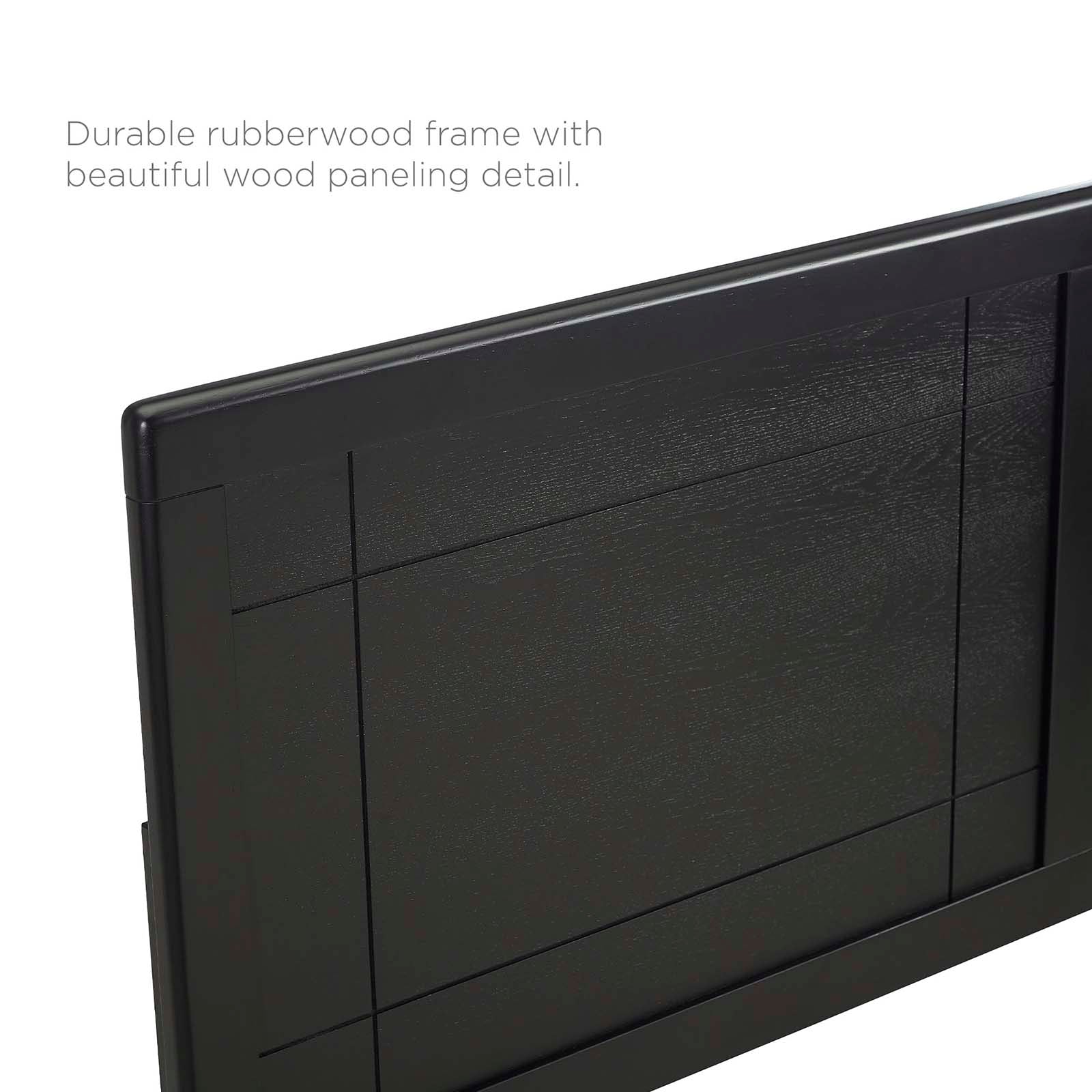 Modway Beds - Marlee Queen Wood Platform Bed With Angular Frame Black