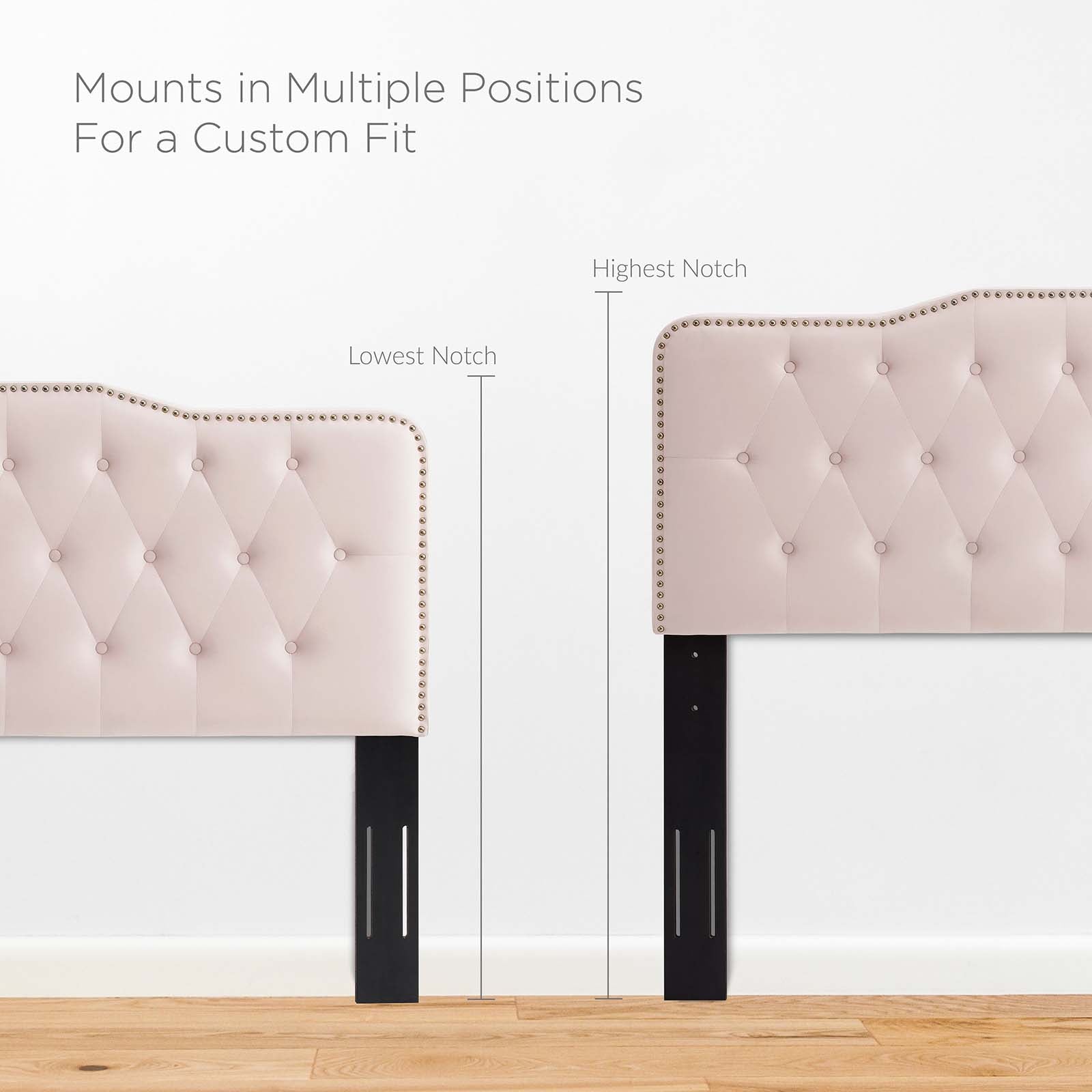 Modway Headboards - Sophia Tufted Performance Velvet Full/Queen Headboard Pink