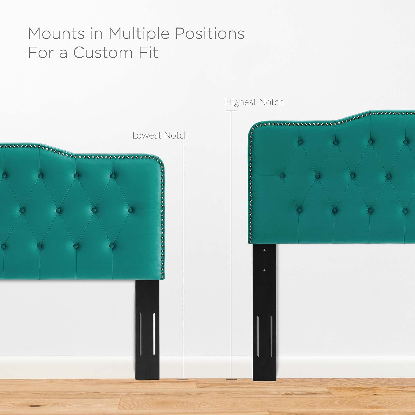Modway Headboards - Sophia Tufted Performance Velvet King/California King Headboard Teal