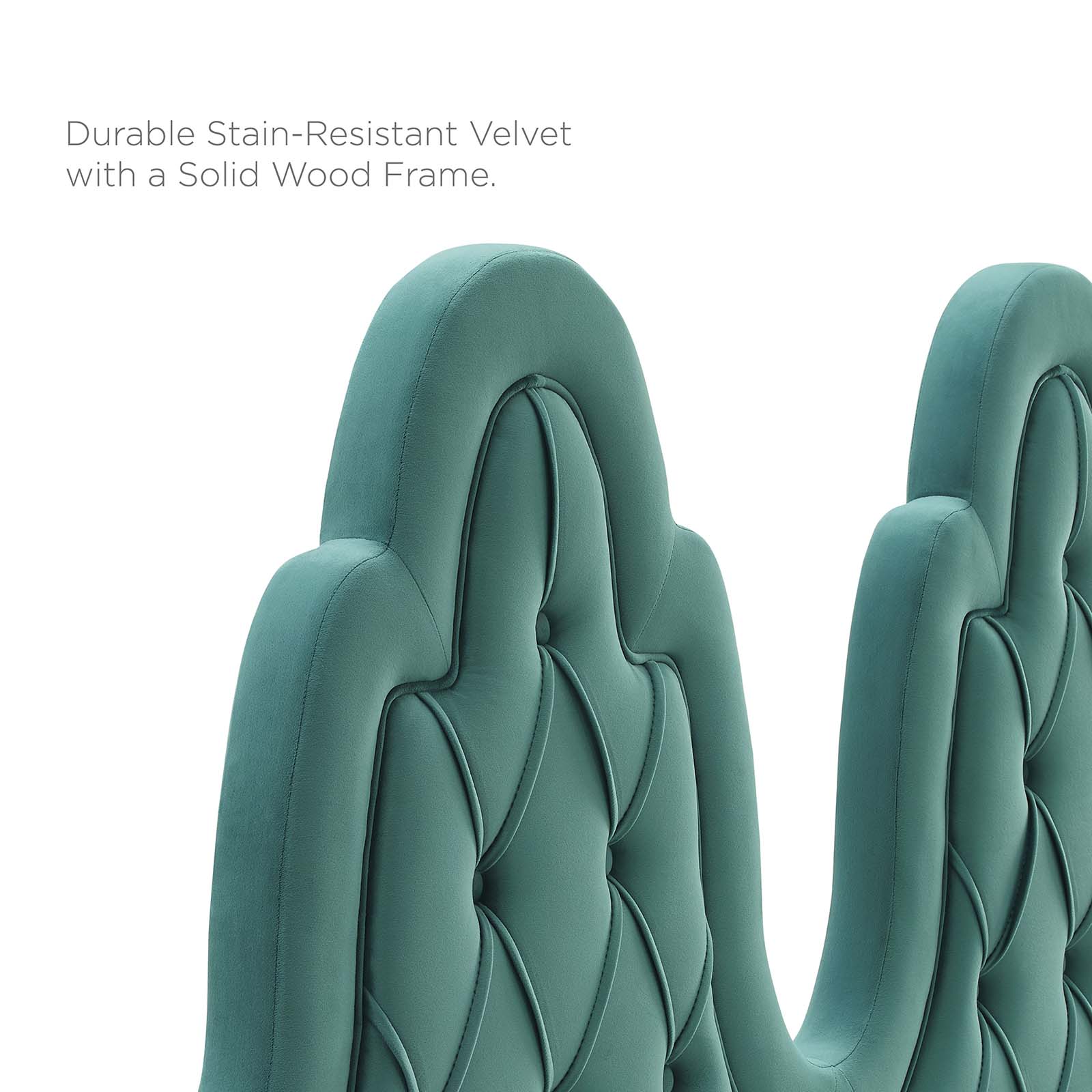 Modway Headboards - Augustine Tufted Performance Velvet Twin Headboard Teal