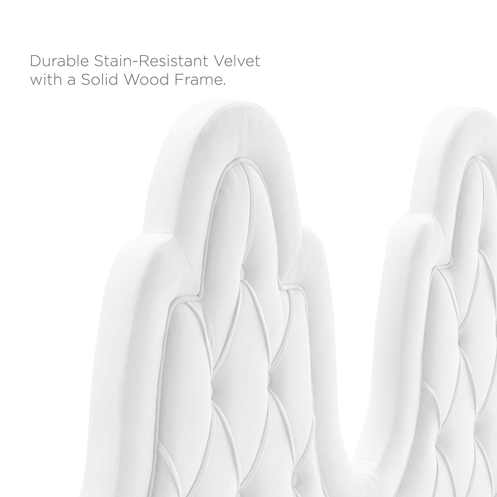 Modway Headboards - Augustine Tufted Performance Velvet Twin Headboard White