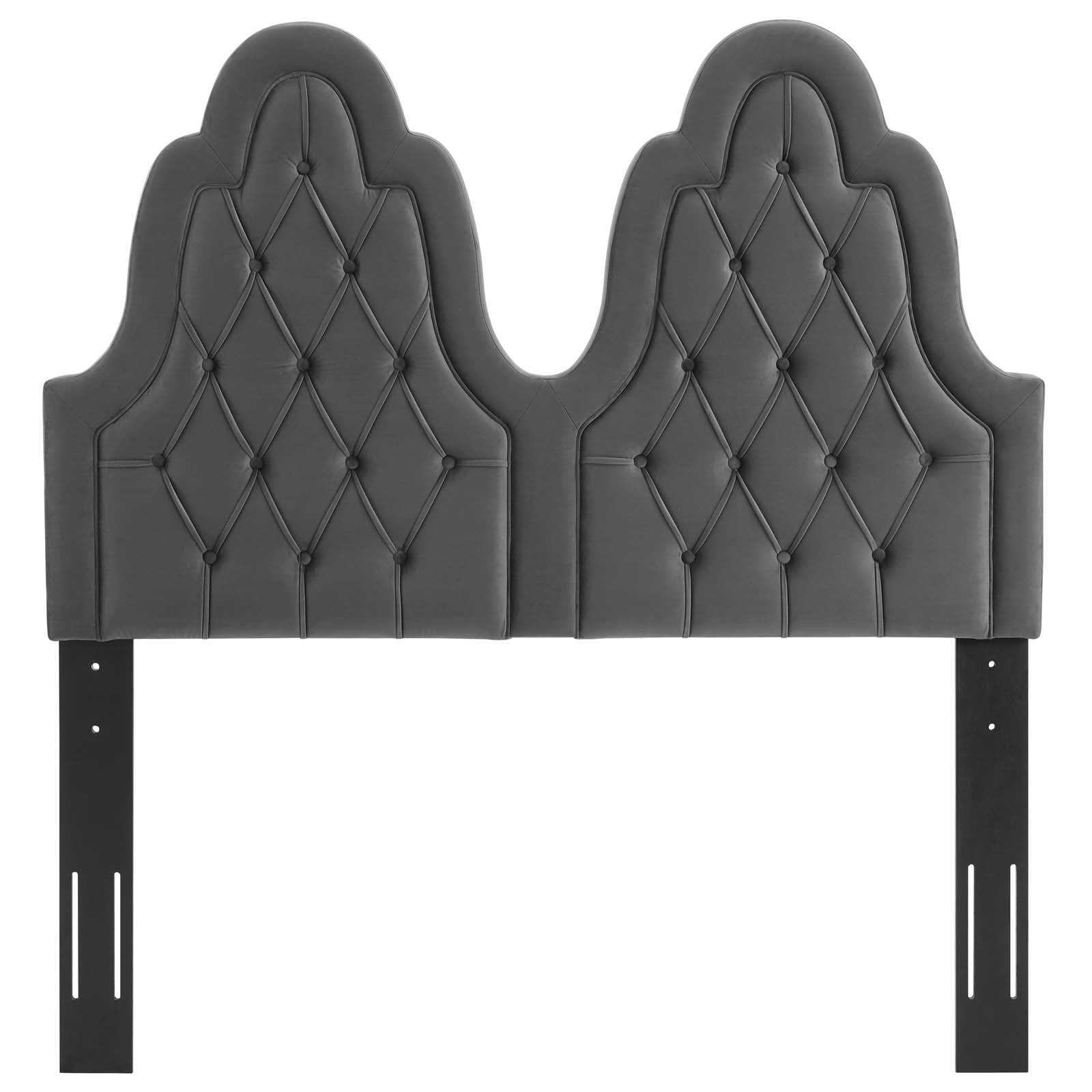 Modway Headboards - Augustine Tufted Performance Velvet King/California King Headboard Charcoal