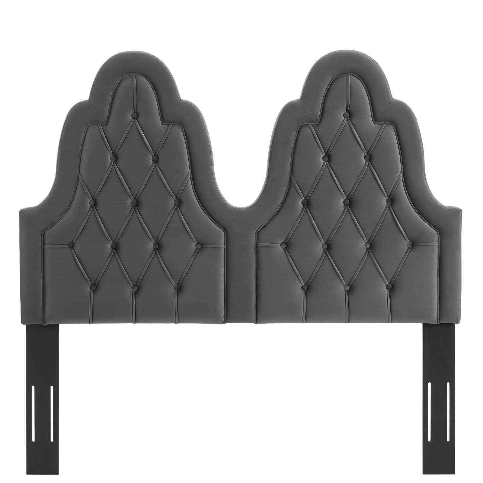 Modway Headboards - Augustine Tufted Performance Velvet King/California King Headboard Charcoal