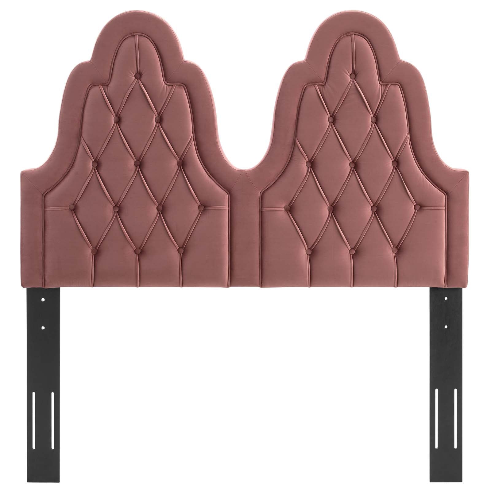 Modway Headboards - Augustine Tufted Performance Velvet King/California King Headboard Dusty Rose