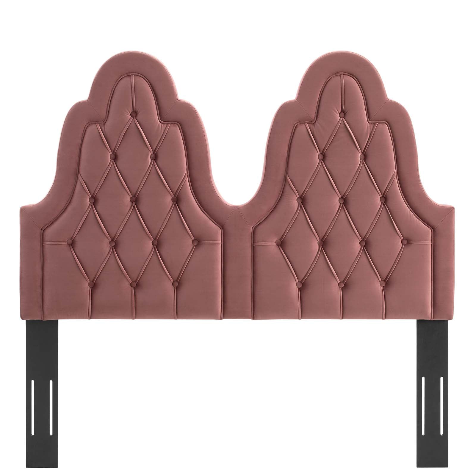 Modway Headboards - Augustine Tufted Performance Velvet King/California King Headboard Dusty Rose